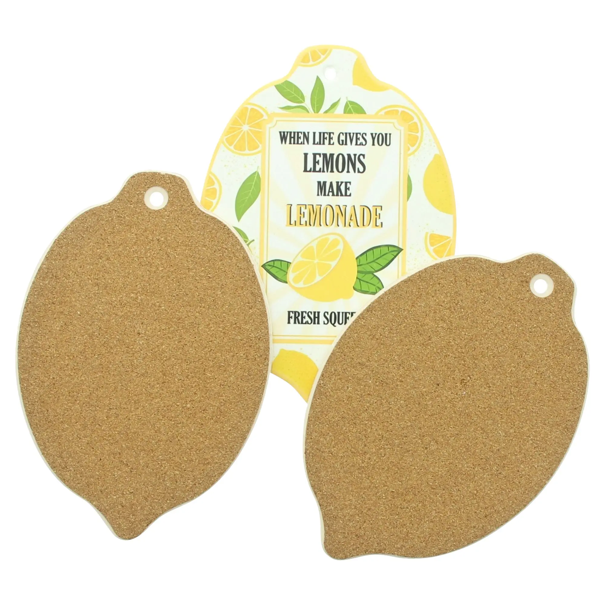 Acheter Lot de 3 décorations murale "Citron"  dans la boutique en ligne de Frank Flechtwaren pour Sorbet citron au