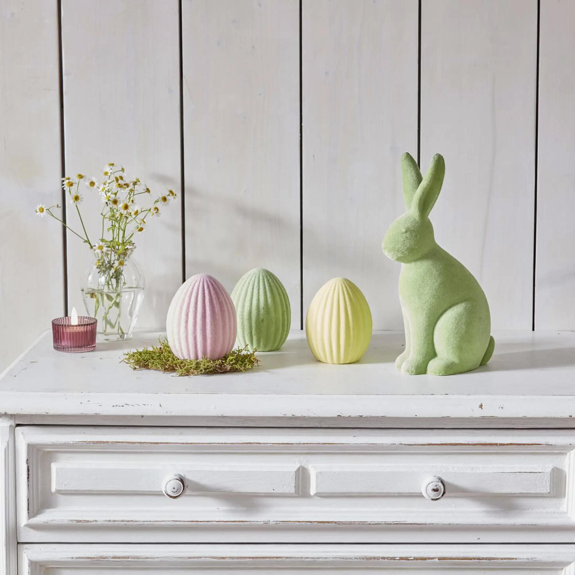 Acheter Lot de 3 oeufs décoratifs "colorés"  dans la boutique en ligne de Frank Flechtwaren pour Oeufs Pâques