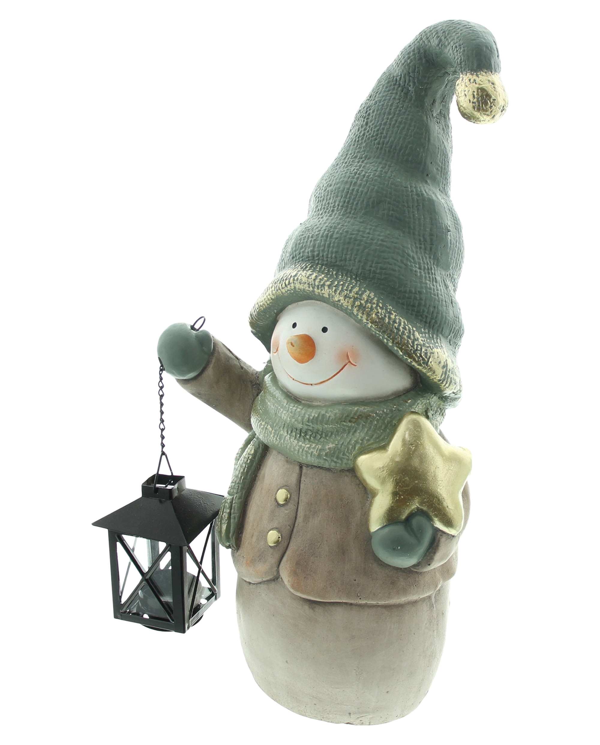 Acheter Figurine "bonhomme de neige avec lanterne"  dans la boutique en ligne de Frank Flechtwaren pour Figurines