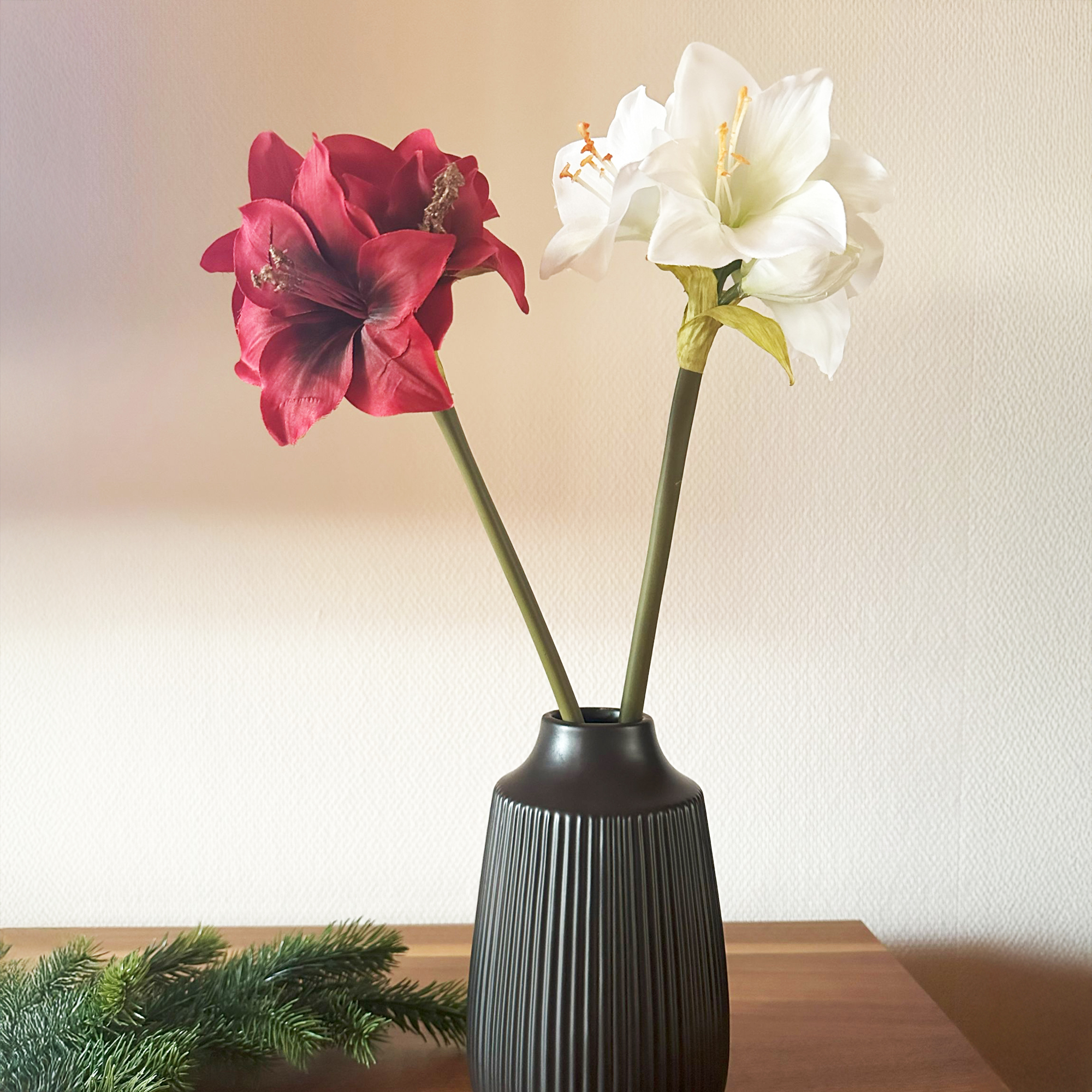 Acheter Fleur artificielle "Amaryllis", rouge  dans la boutique en ligne de Frank Flechtwaren pour Plantes artificielles
