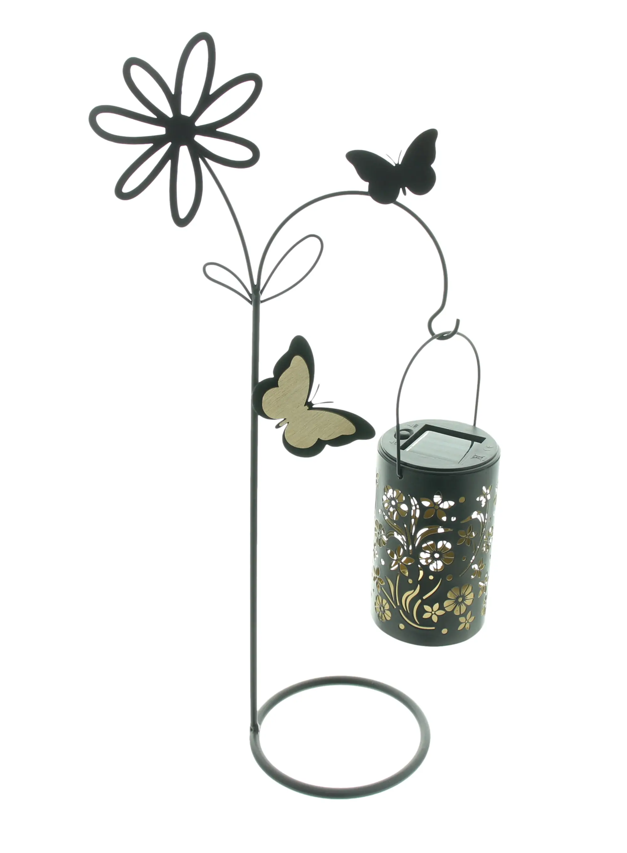 Acheter Déco solaire "lanterne fleurie"  dans la boutique en ligne de Frank Flechtwaren pour Éclairage solaire