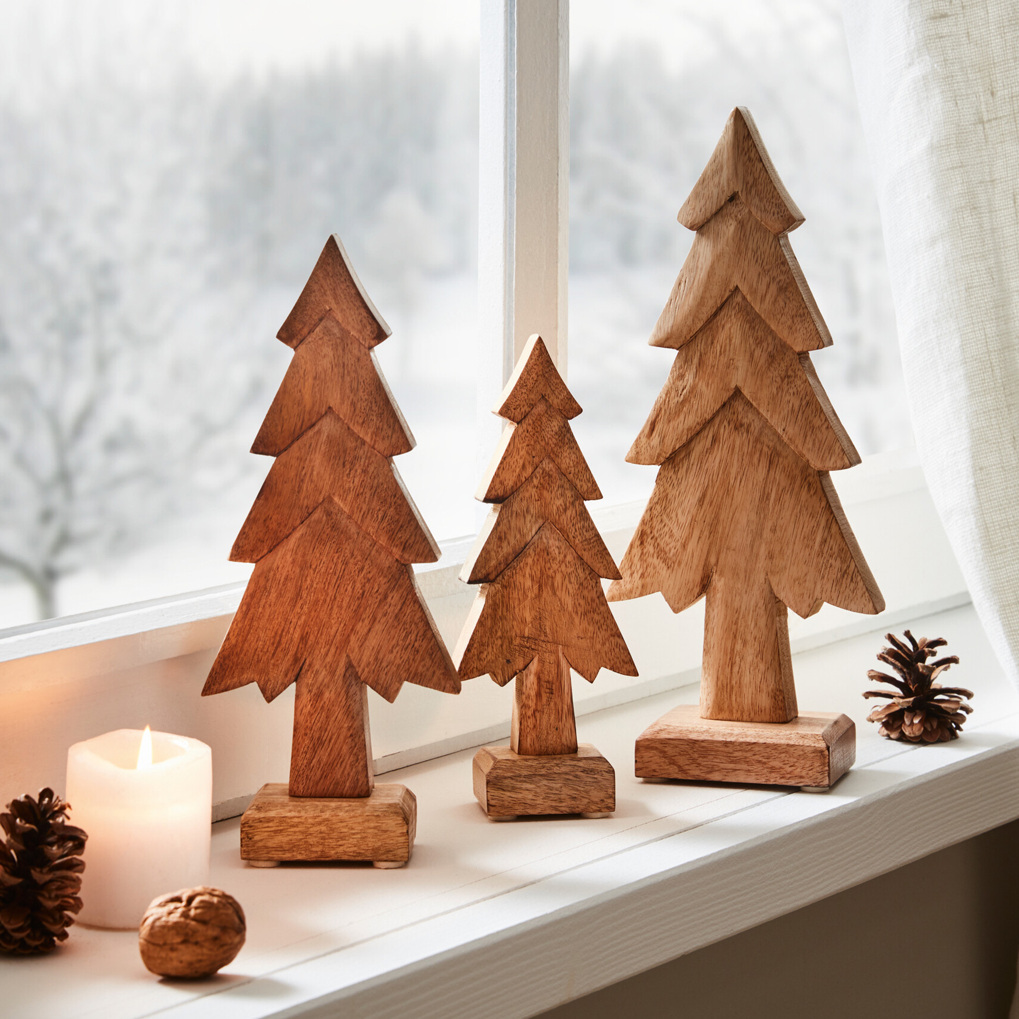 Acheter Lot de 3 sapins "bois de manguier"  dans la boutique en ligne de Frank Flechtwaren