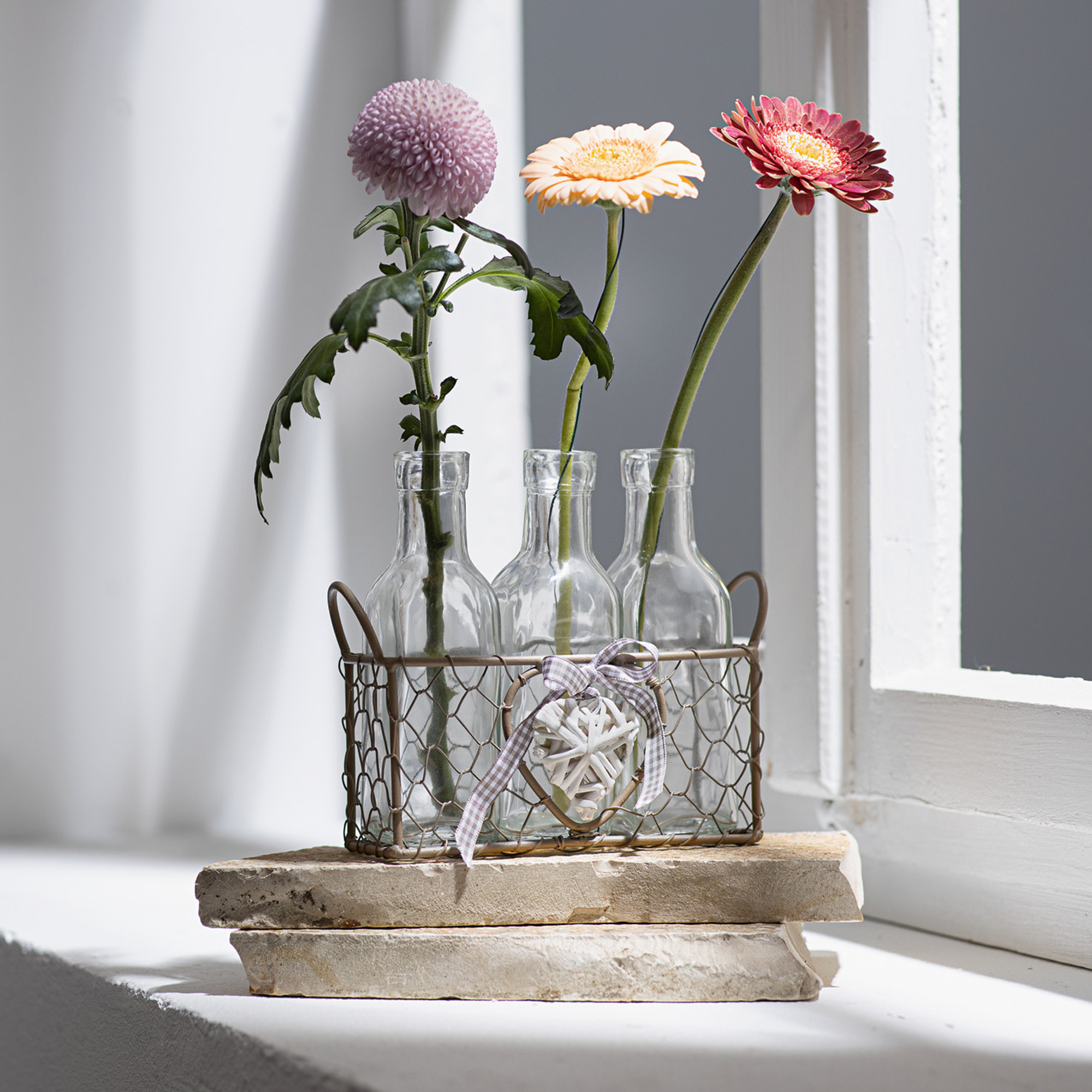 Acheter Panier avec vases "romance", 4 pcs.  dans la boutique en ligne de Frank Flechtwaren
