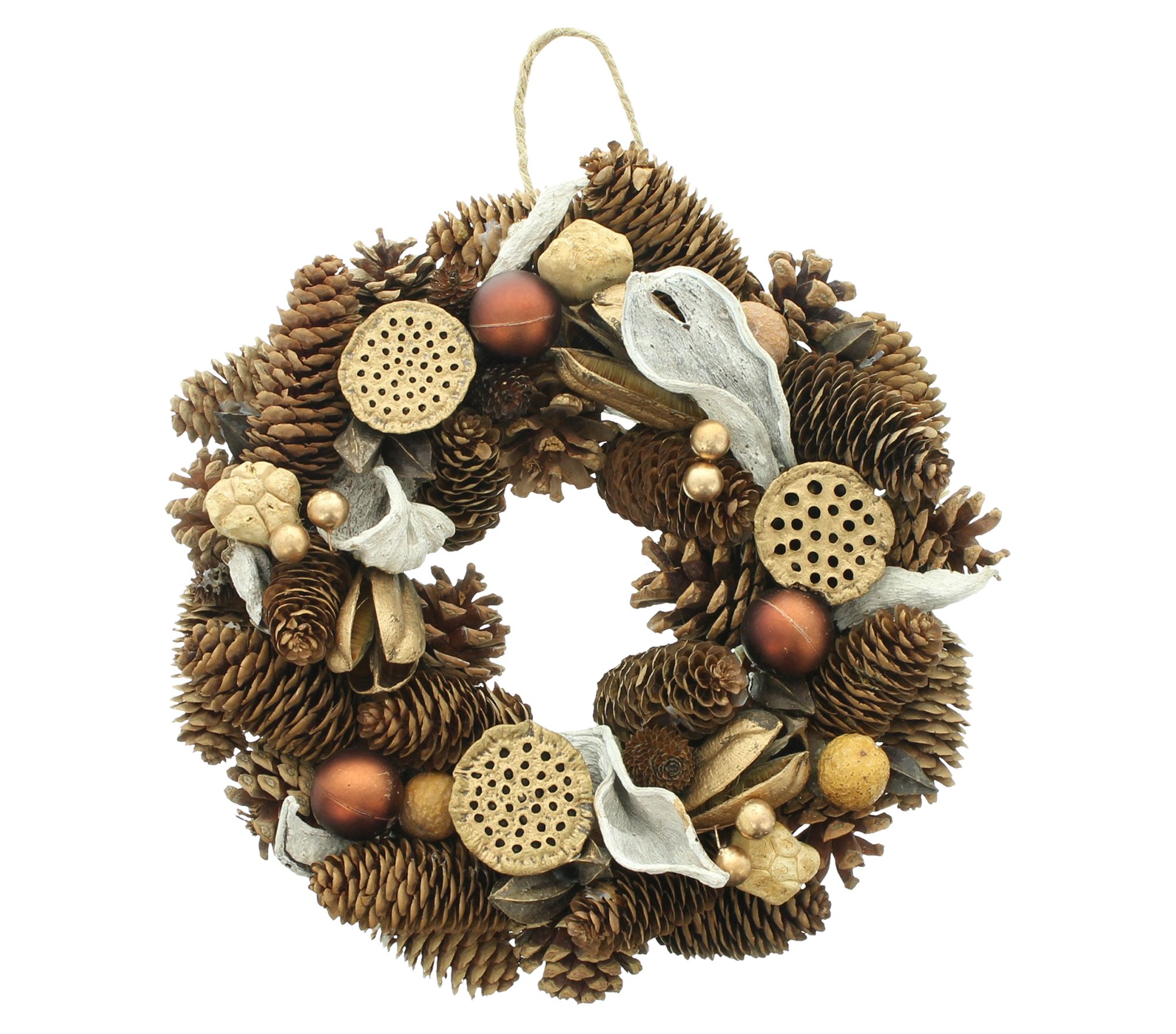 Acheter Couronne de Noël « Natur-Mix »  dans la boutique en ligne de Frank Flechtwaren pour Couronnes de Noël