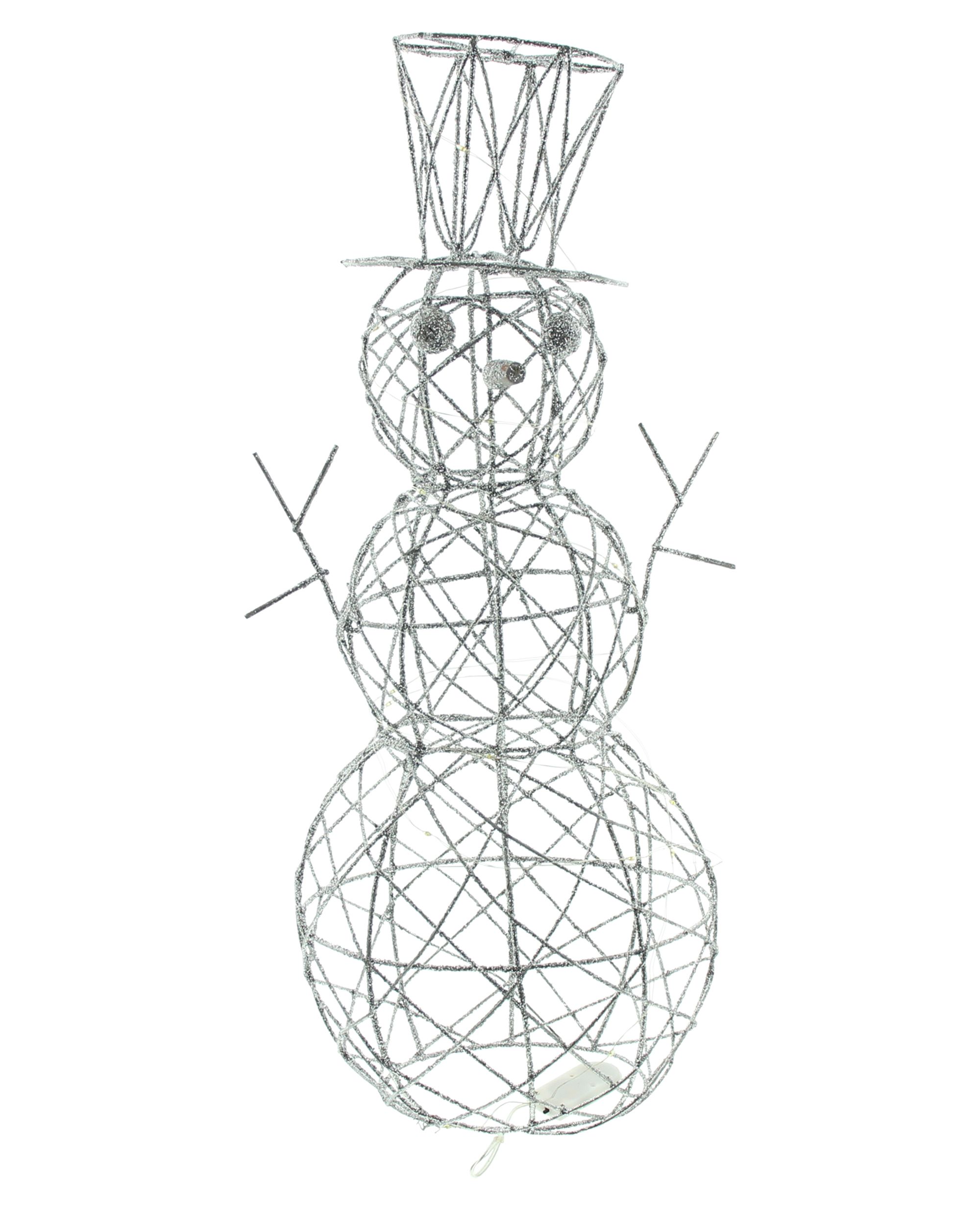 Acheter Bonhomme de neige LED "Silver"  dans la boutique en ligne de Frank Flechtwaren pour Noël