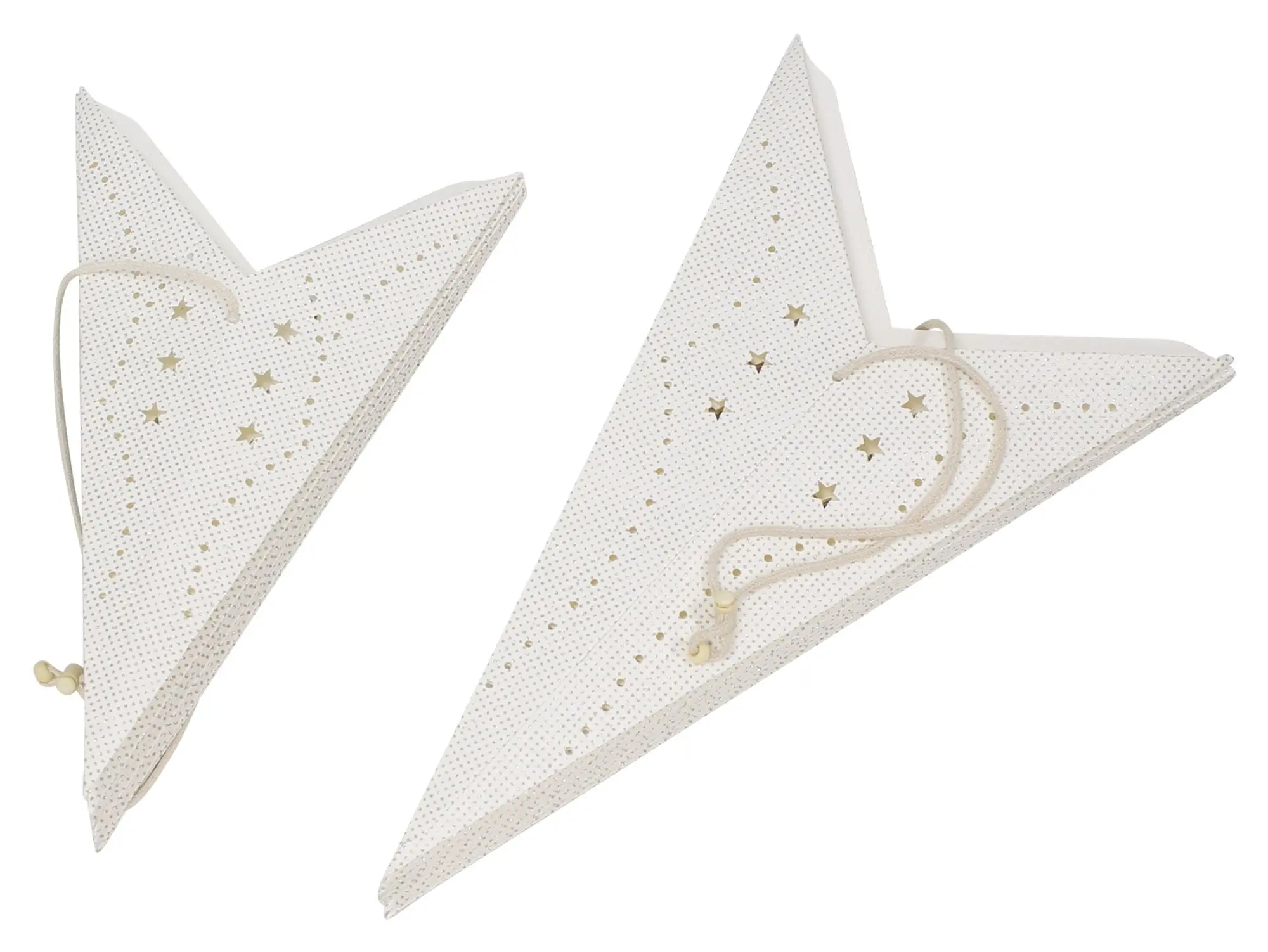 Acheter Deko-Stern "White &amp; Silver", 2er Set  dans la boutique en ligne de Frank Flechtwaren pour Étoiles