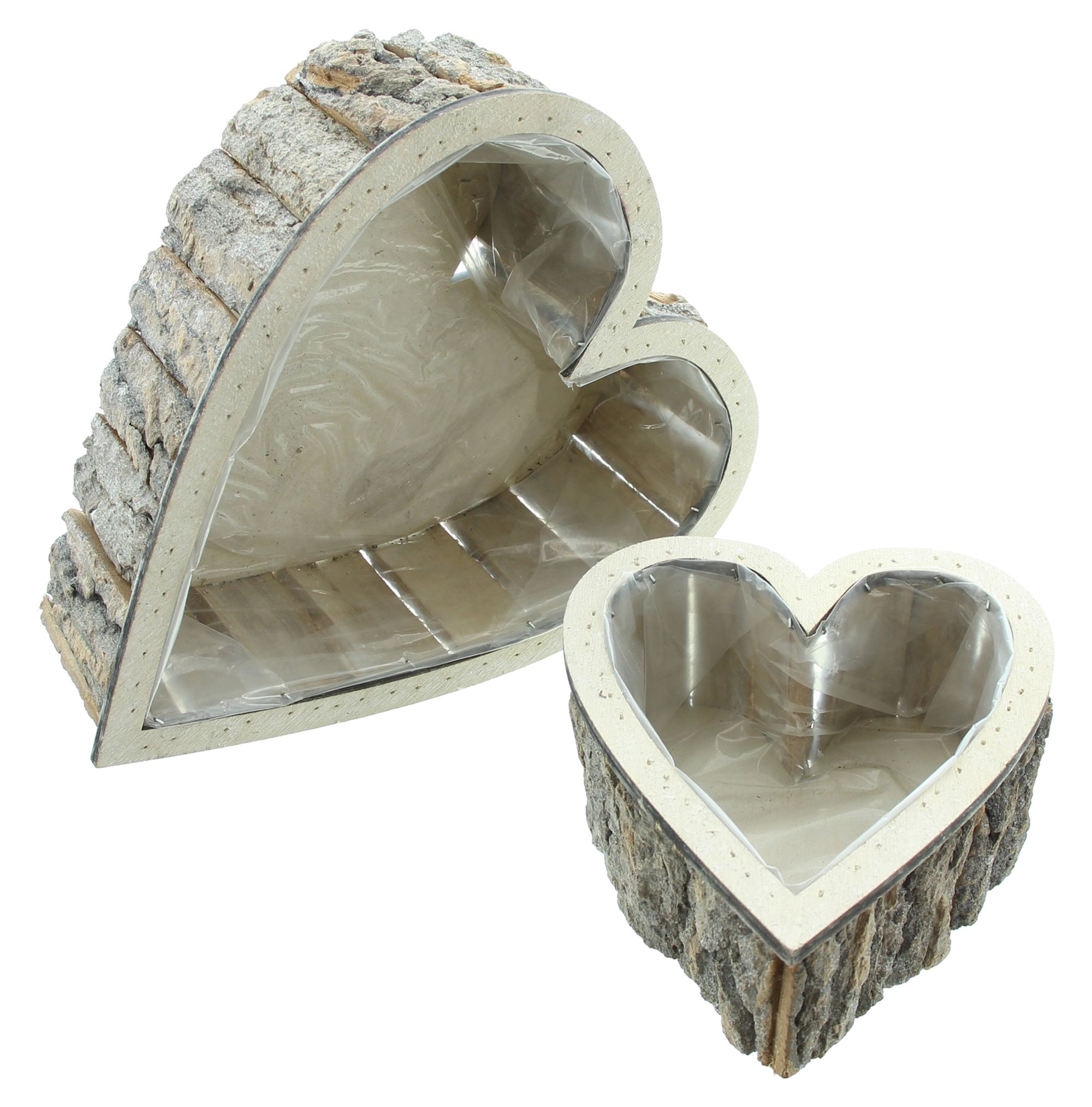 Acheter Lot de 2 jardinières cœur "écorce" dans la boutique en ligne de Frank Flechtwaren pour Automne Acheter Lot de 2 jardinières cœur "écorce" dans la boutique en ligne de Frank Flechtwaren pour Automne