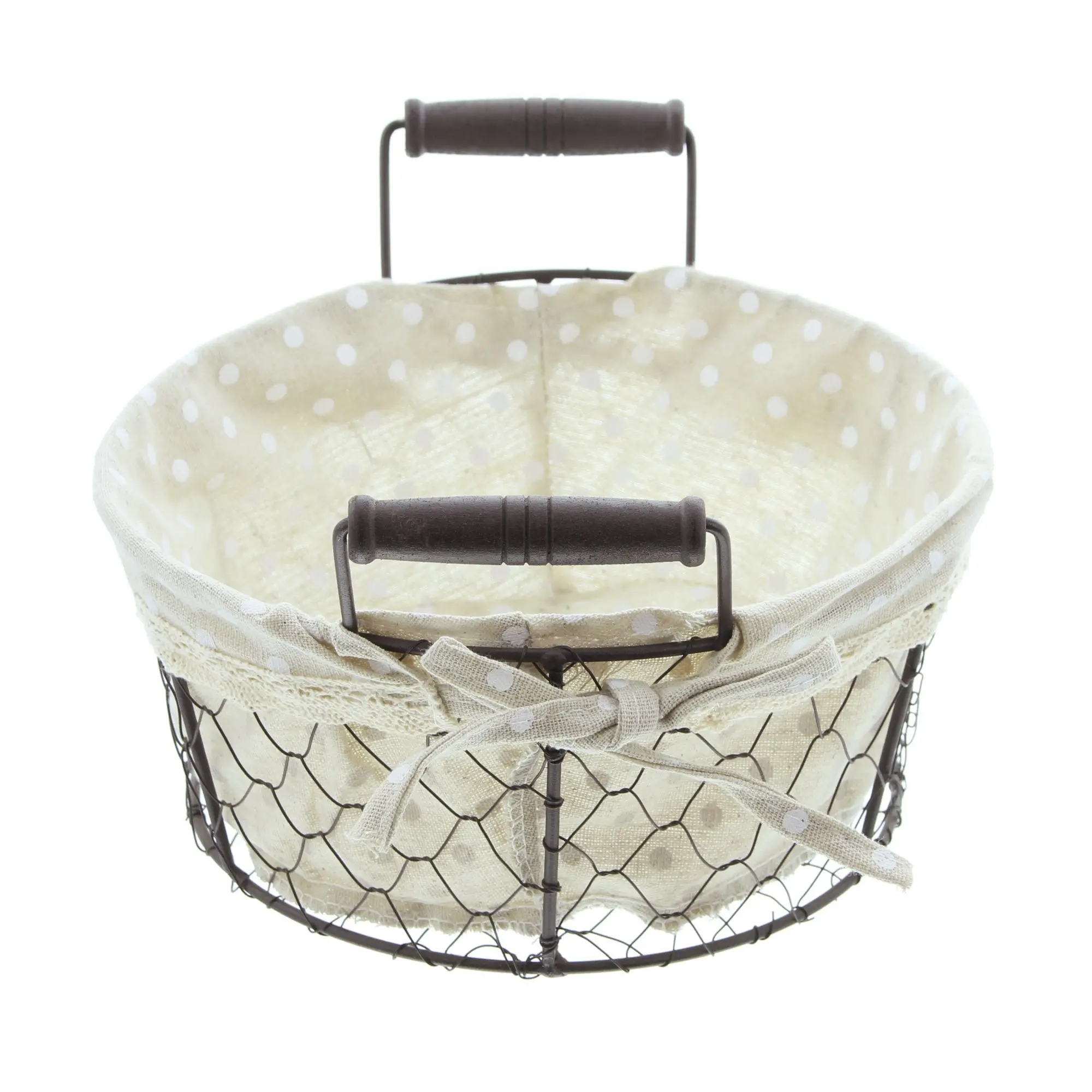 Acheter Panier de rangement "petits pois", rond  dans la boutique en ligne de Frank Flechtwaren pour Cuisine