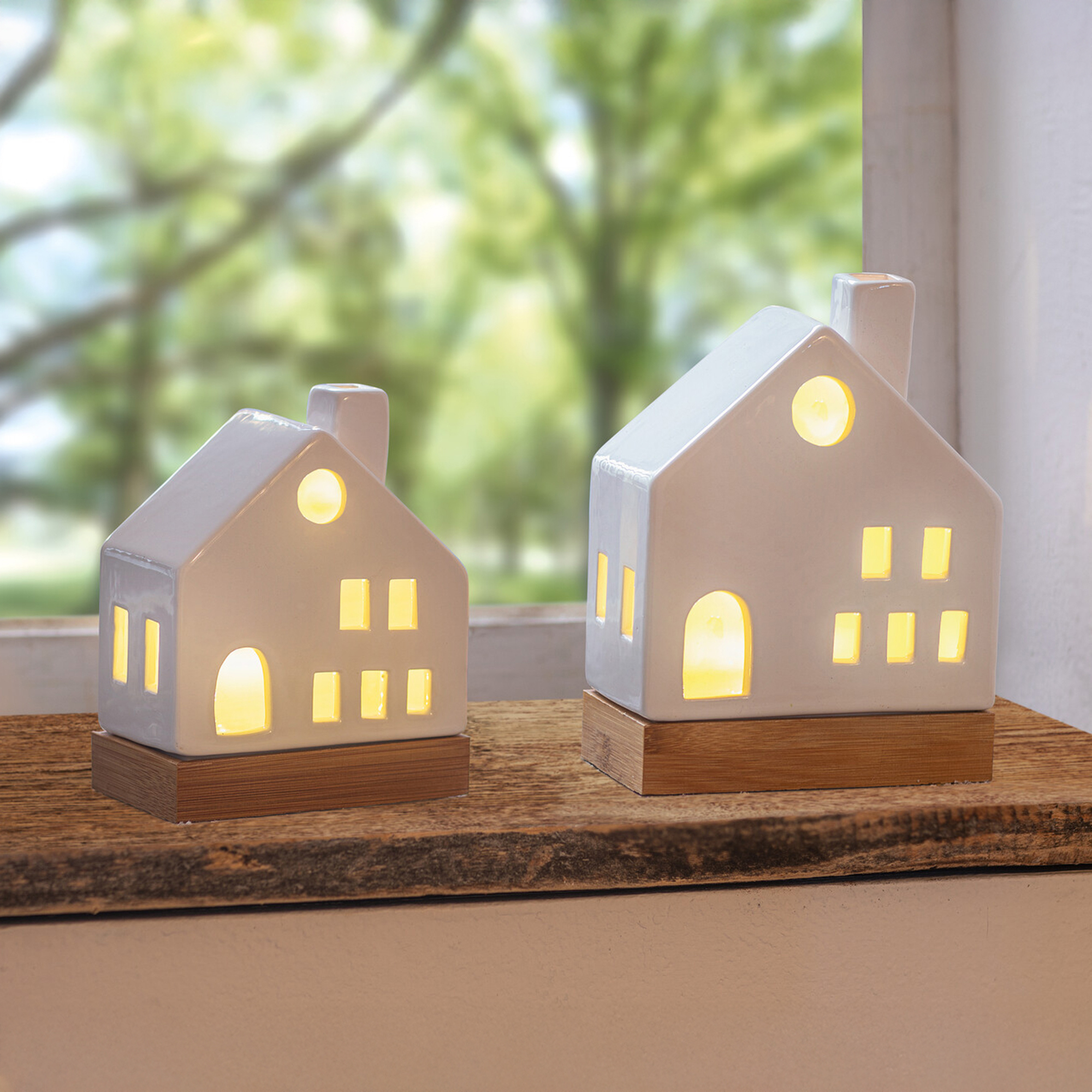 Acheter Lot de 2 maisons LED "blanc" dans la boutique en ligne de Frank Flechtwaren pour Pâques Acheter Lot de 2 maisons LED "blanc" dans la boutique en ligne de Frank Flechtwaren pour Pâques