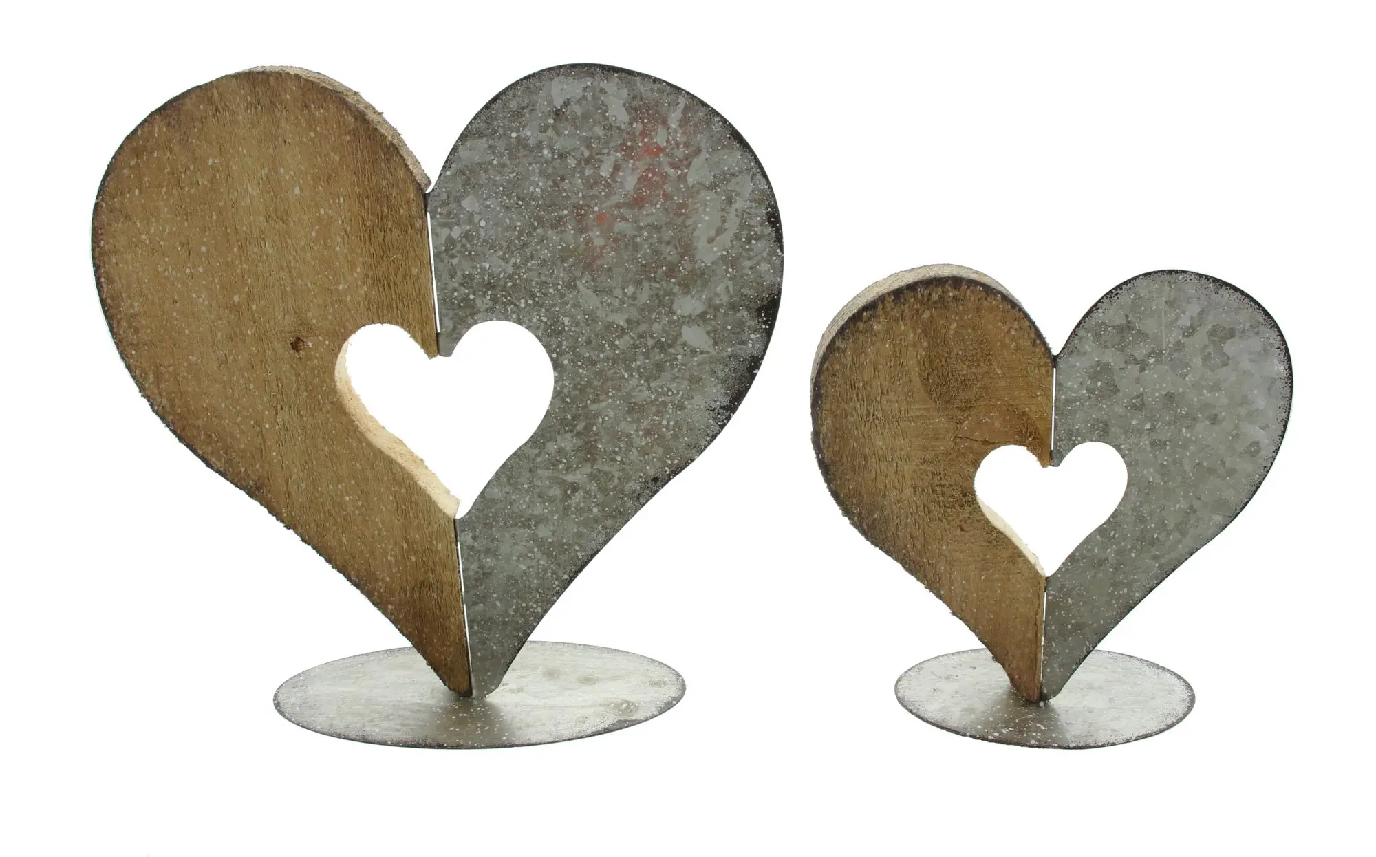 Acheter Lot de 2 cœurs de décoration "mixe"  dans la boutique en ligne de Frank Flechtwaren pour Coup de coeur