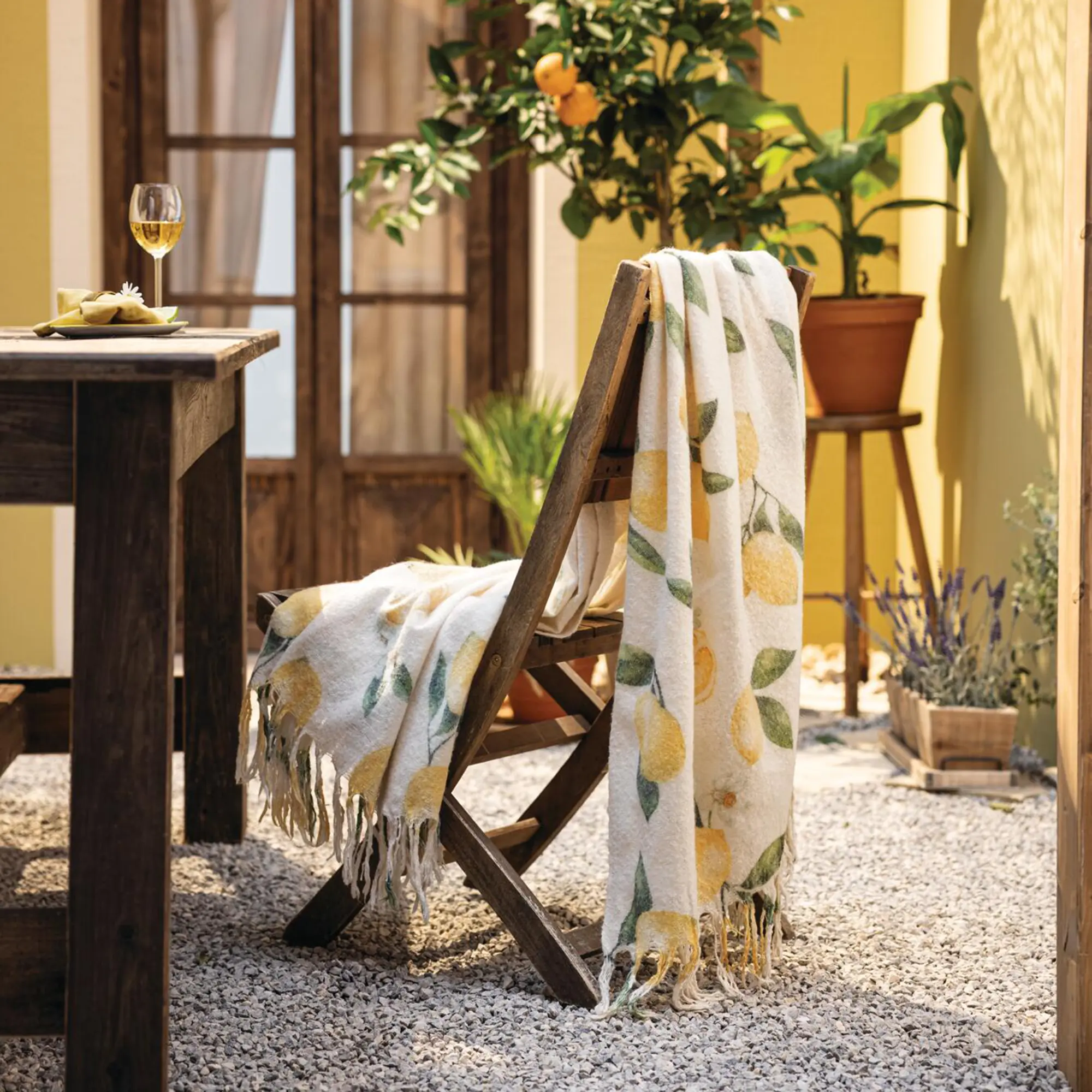 Acheter Couverture d'été "Citron"  dans la boutique en ligne de Frank Flechtwaren pour Sorbet citron au