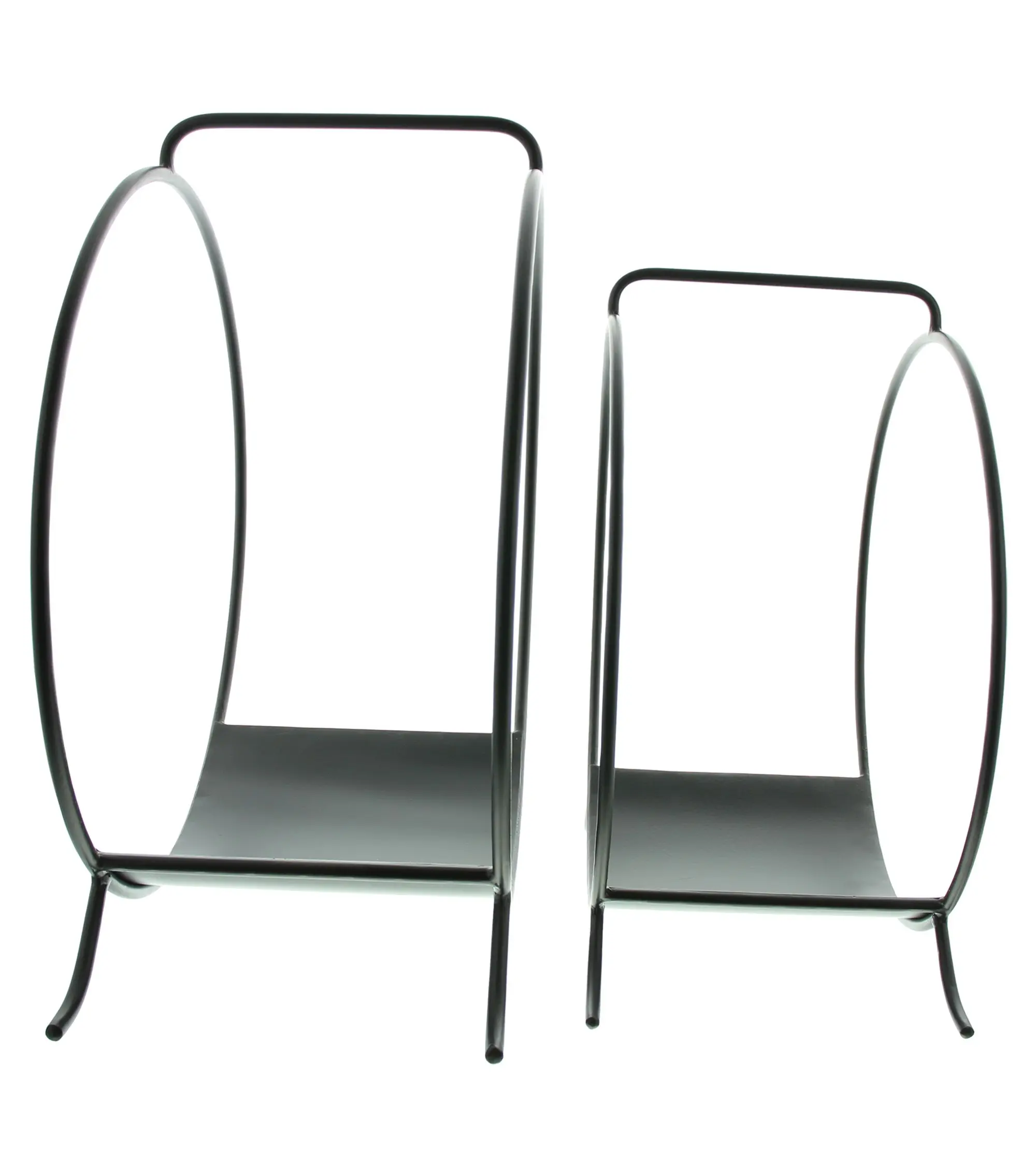 Acheter lot de 2 supports pour bois "cercle"  dans la boutique en ligne de Frank Flechtwaren pour Paniers &amp; présentoirs en bois