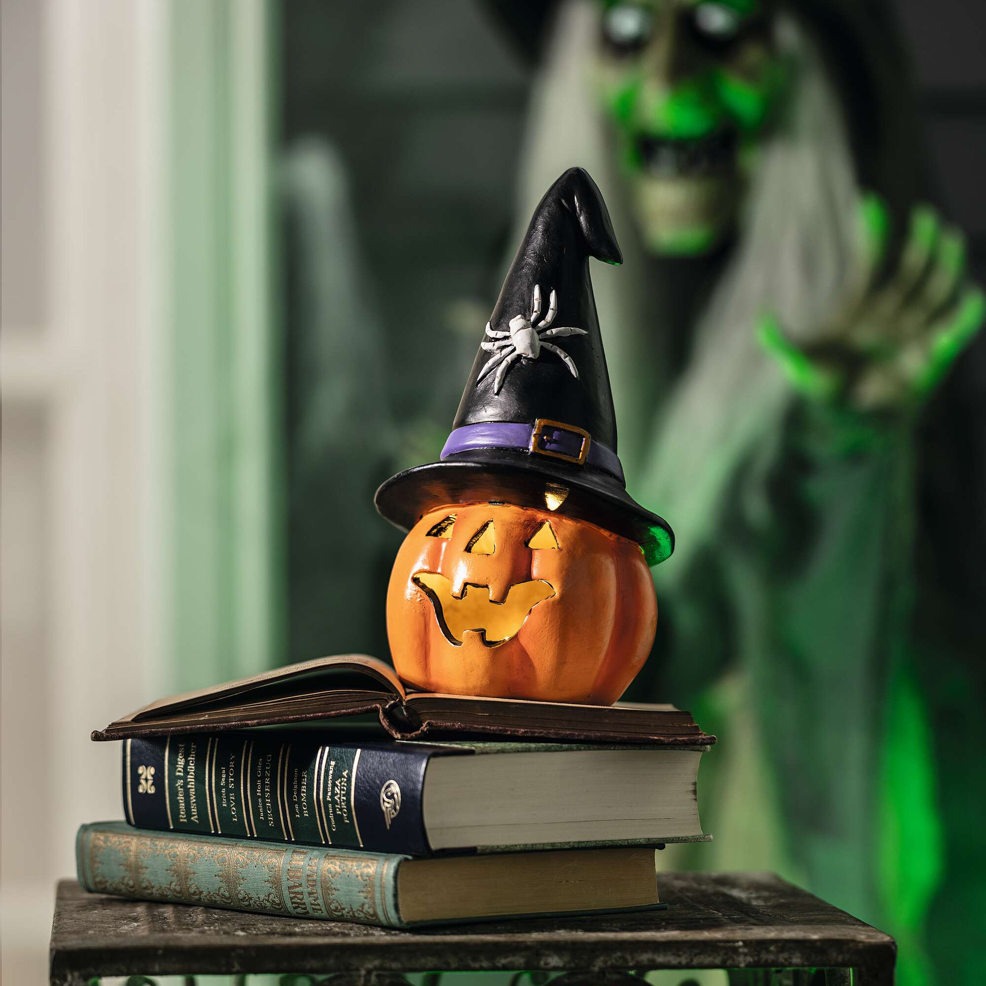 Acheter Citrouille LED "chapeau de sorcière"  dans la boutique en ligne de Frank Flechtwaren