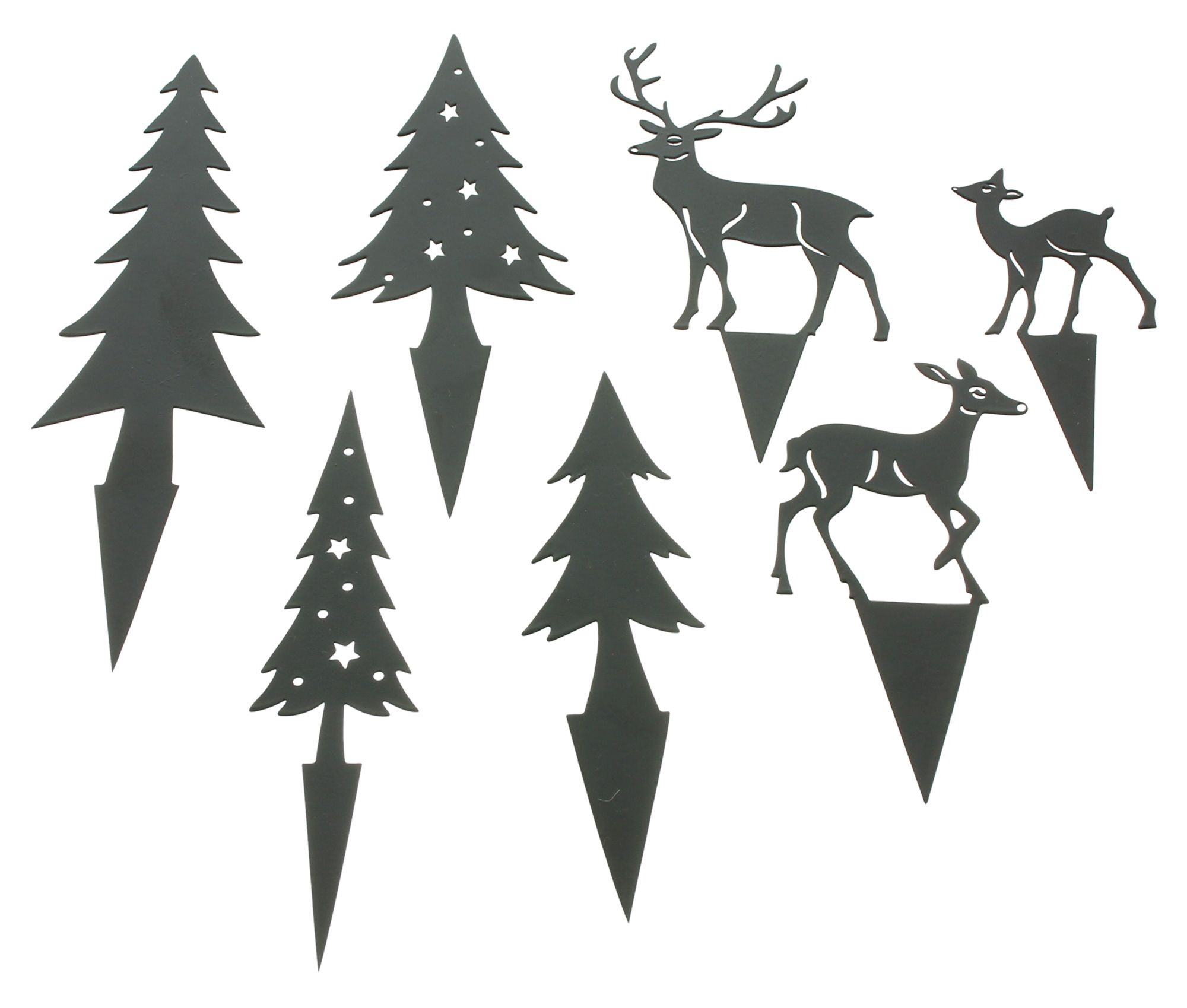 Acheter Lot de 7 pics "famille de cerfs"  dans la boutique en ligne de Frank Flechtwaren pour Confettis de table et piques