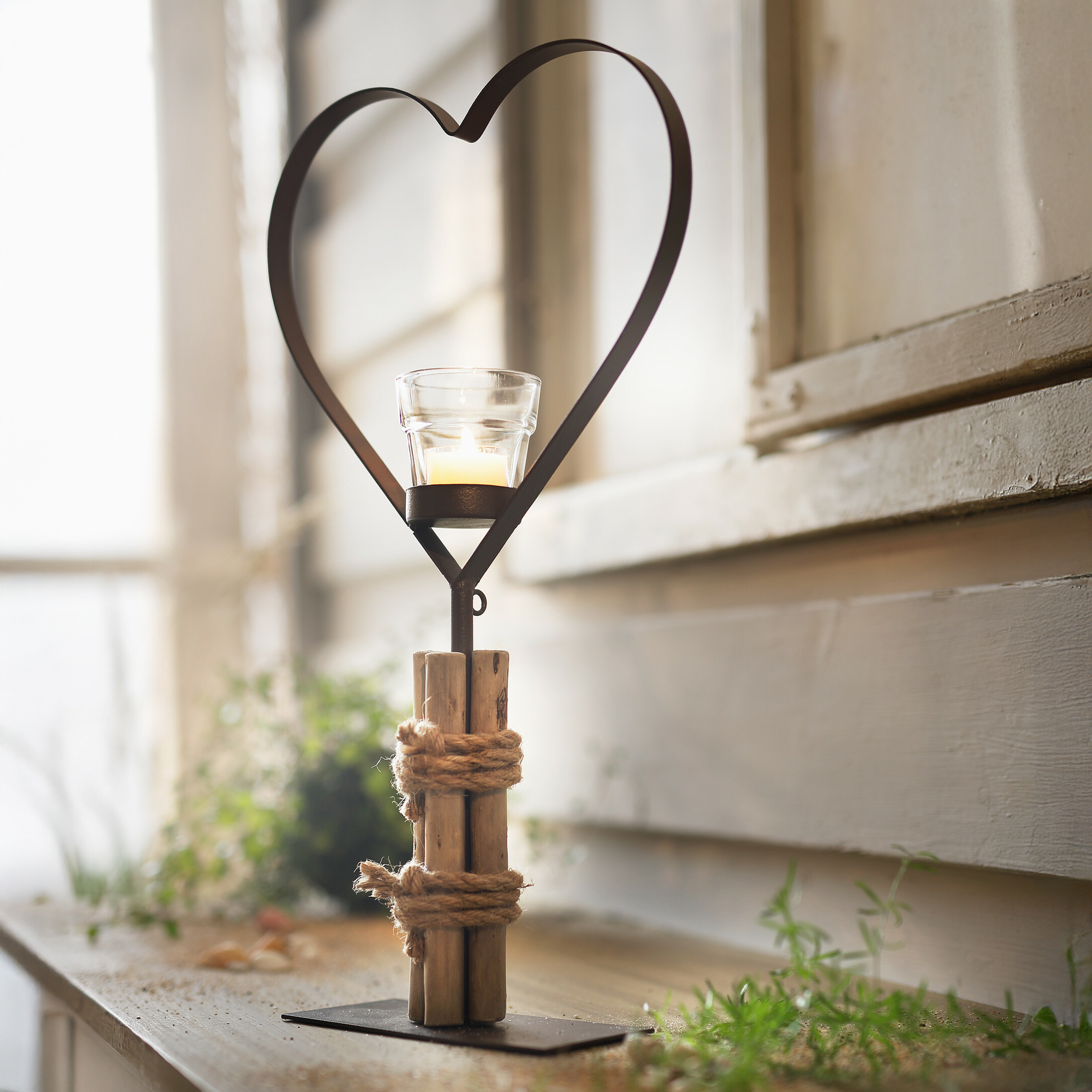 Acheter Photophore "cœur"  dans la boutique en ligne de Frank Flechtwaren