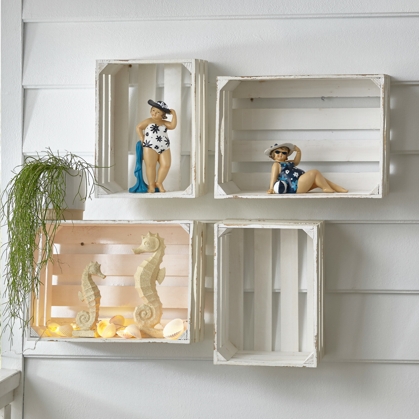 Acheter Lot de 2 cagettes "Used-Look"  dans la boutique en ligne de Frank Flechtwaren pour Noël