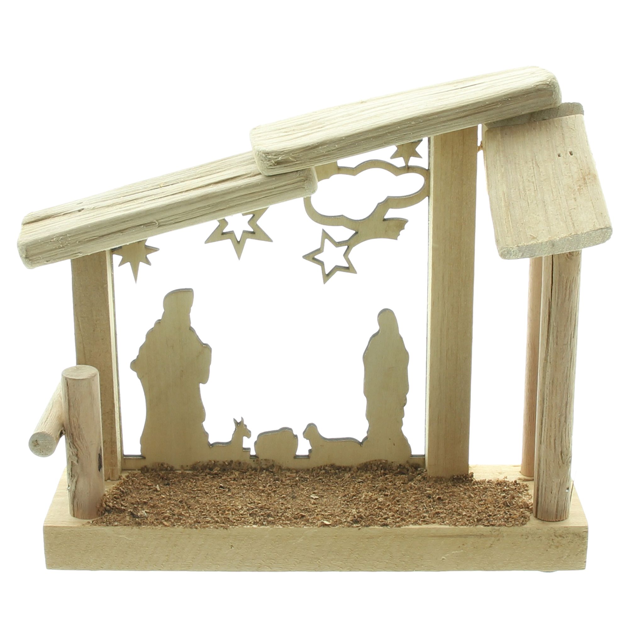 Acheter Crèche LED "Sainte Famille"  dans la boutique en ligne de Frank Flechtwaren pour Noël