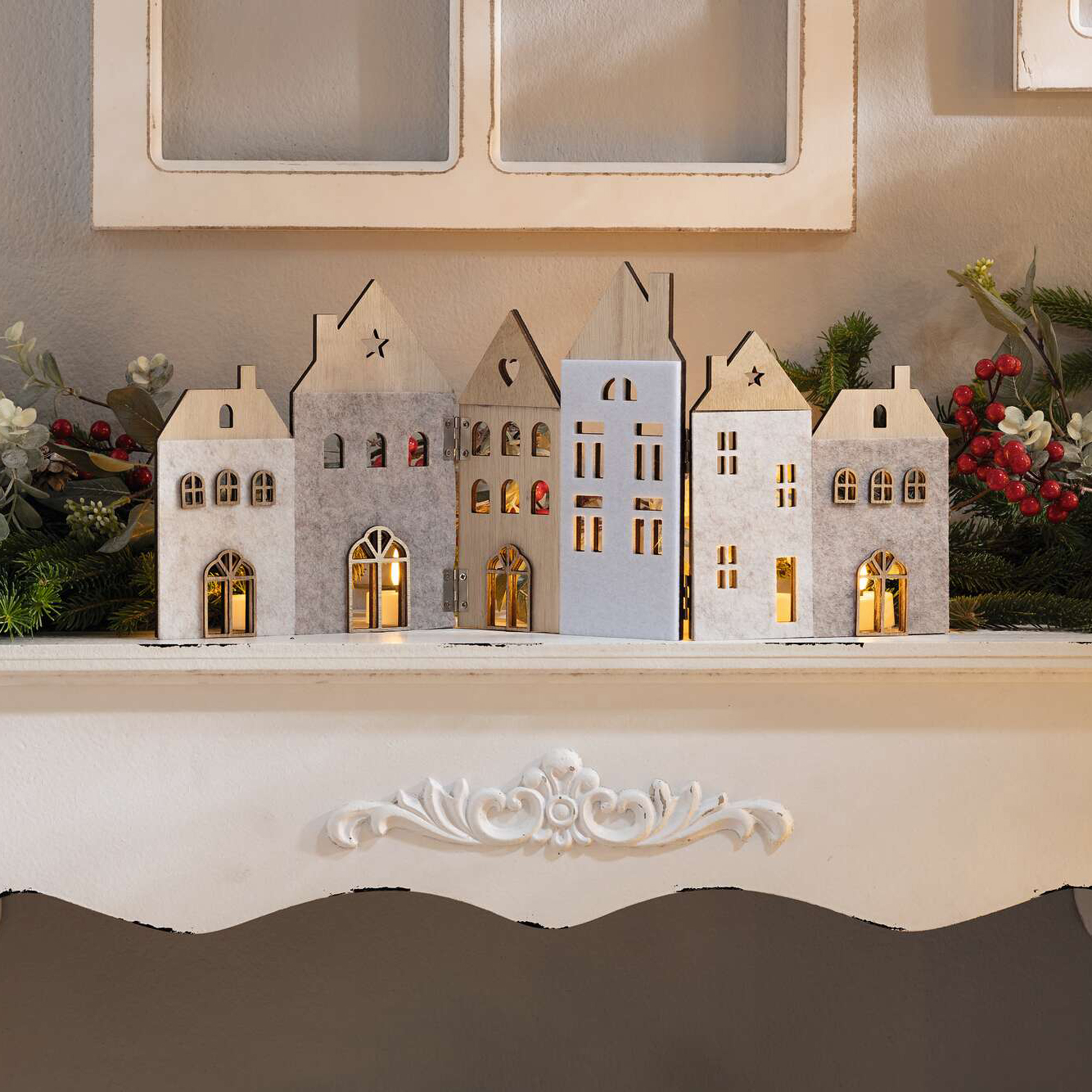 Acheter Décoration en bois "maisons"  dans la boutique en ligne de Frank Flechtwaren pour Pâques