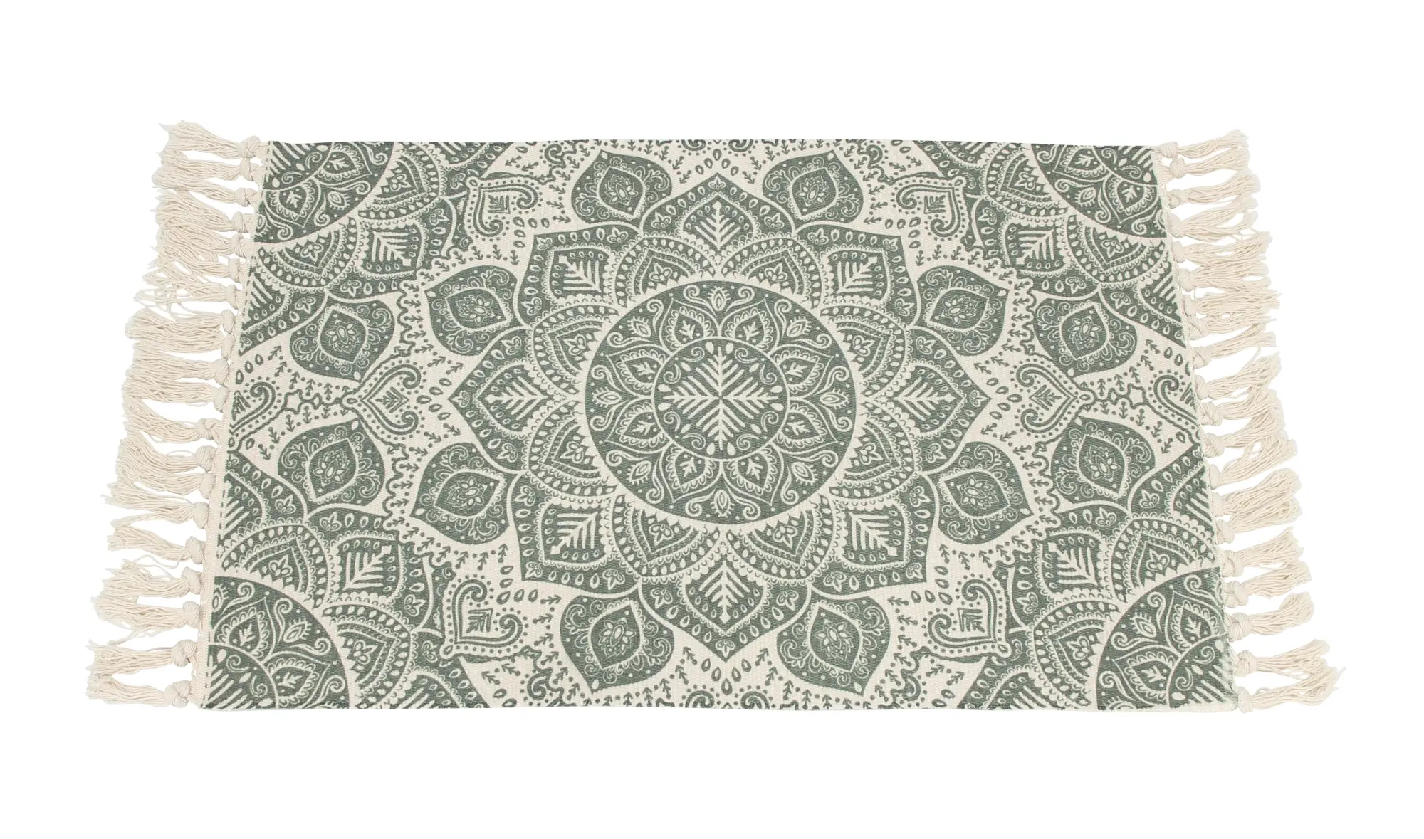 Acheter Tapis de sol "Mandala", vert  dans la boutique en ligne de Frank Flechtwaren pour Salon