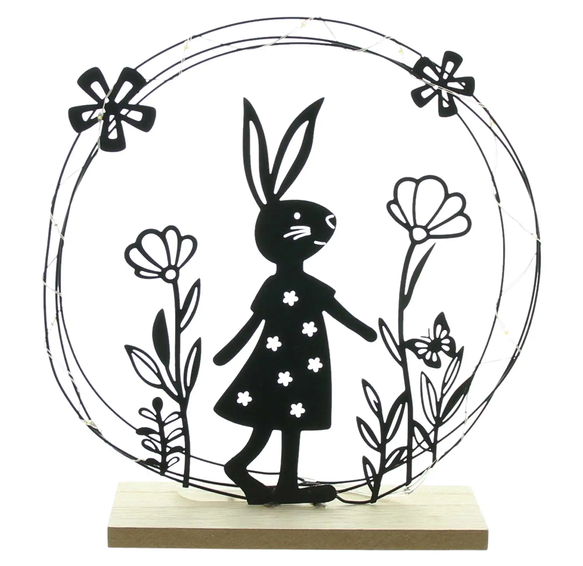 Acheter Anneau LED "petit lapin avec fleur"  dans la boutique en ligne de Frank Flechtwaren pour Pâques