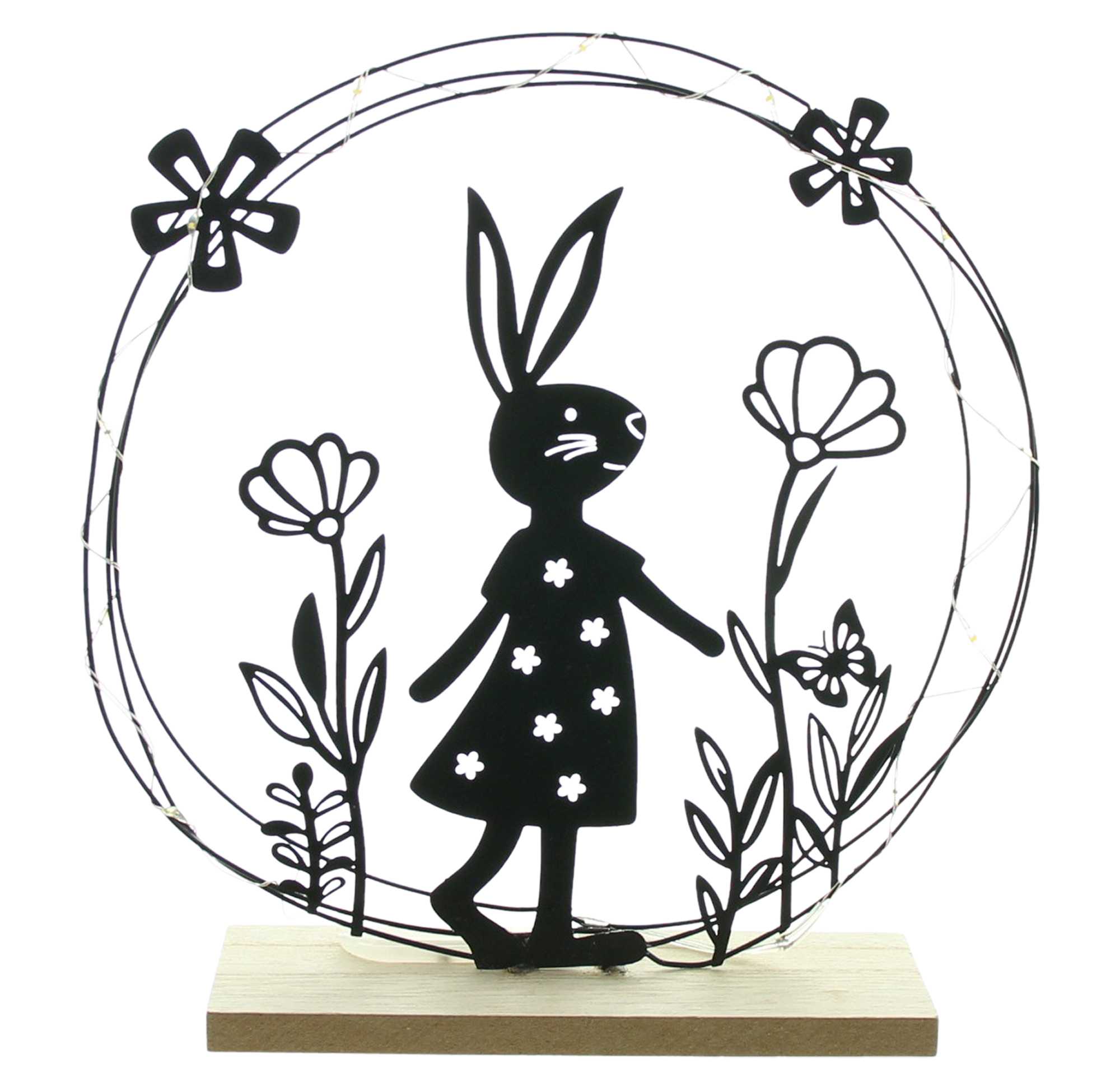 Acheter Anneau LED "petit lapin avec fleur"  dans la boutique en ligne de Frank Flechtwaren pour Pâques