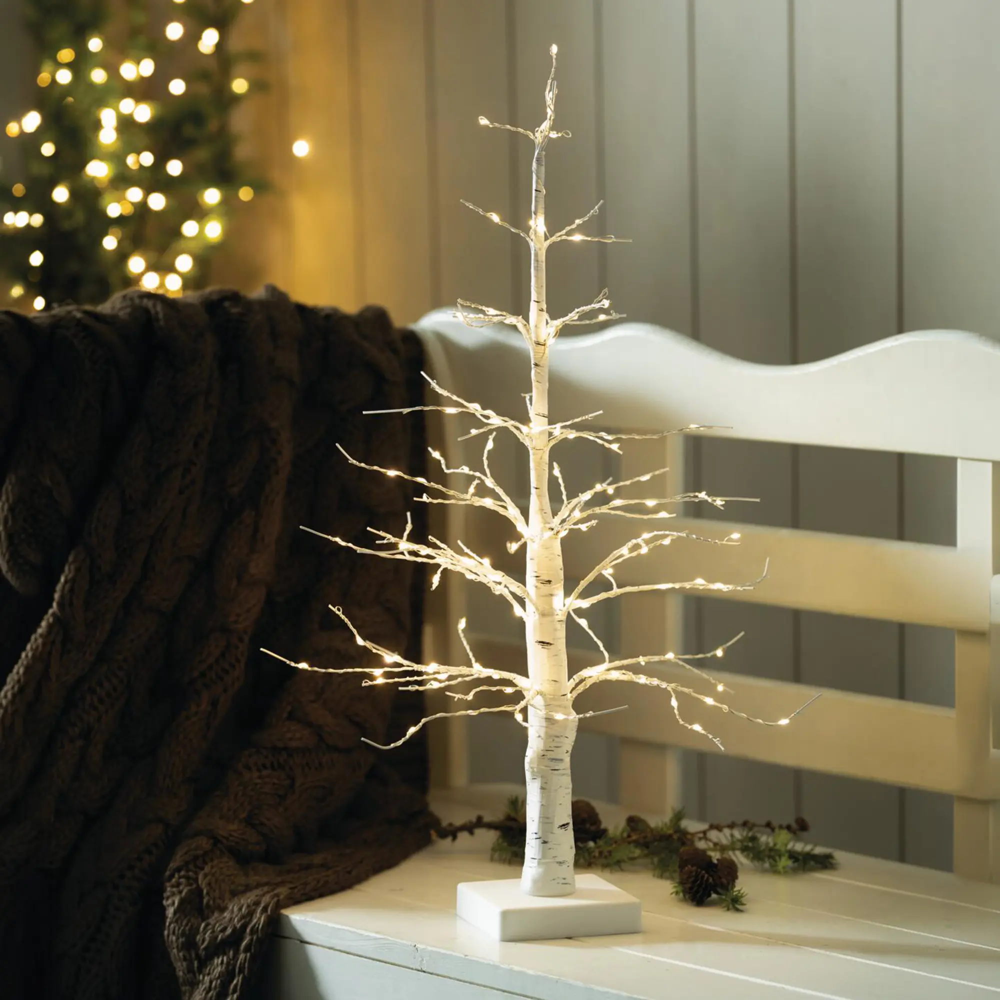 Acheter Petit arbre LED « White Christmas » dans la boutique en ligne de Frank Flechtwaren