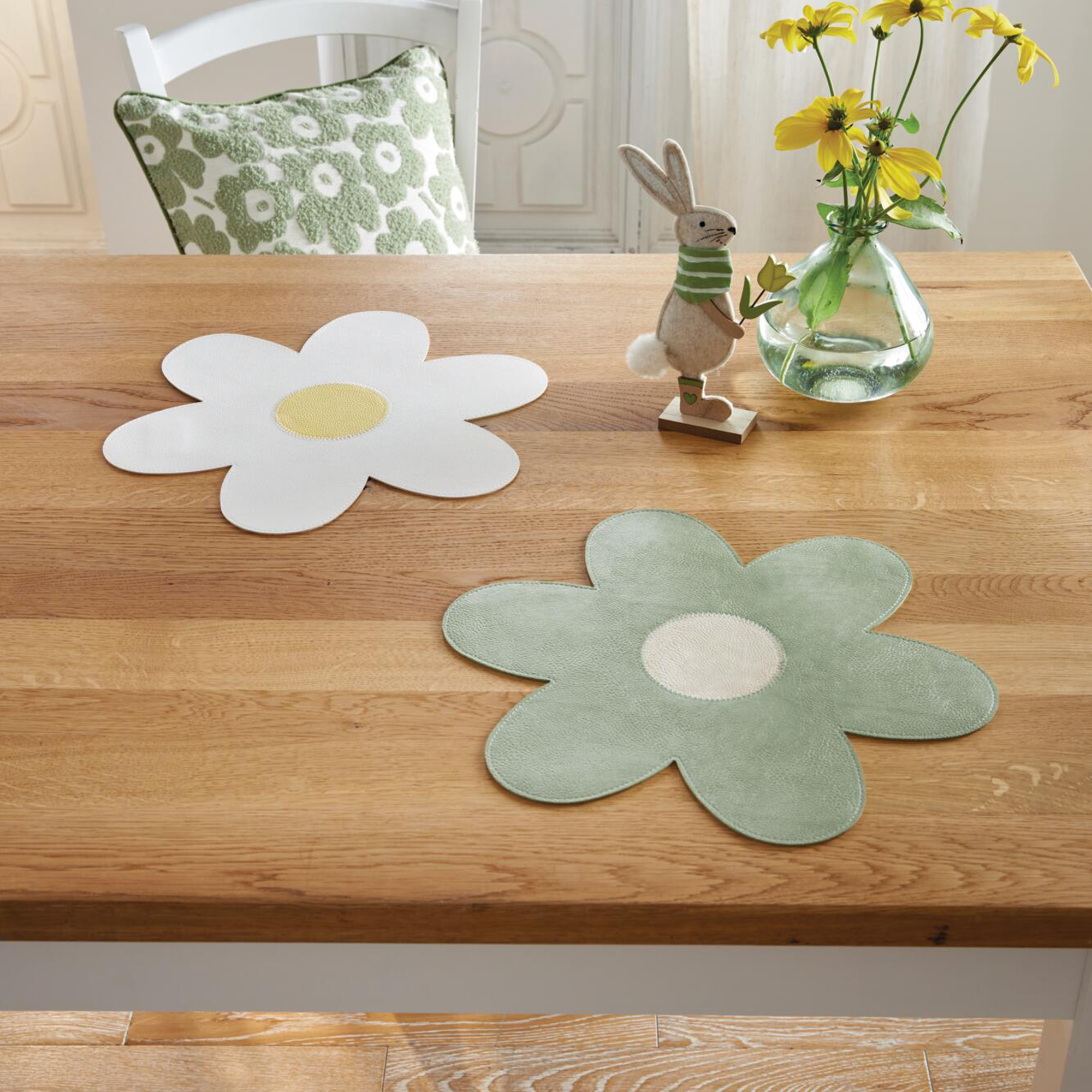 Acheter Lot de 2 sets de table " fleurs"  dans la boutique en ligne de Frank Flechtwaren