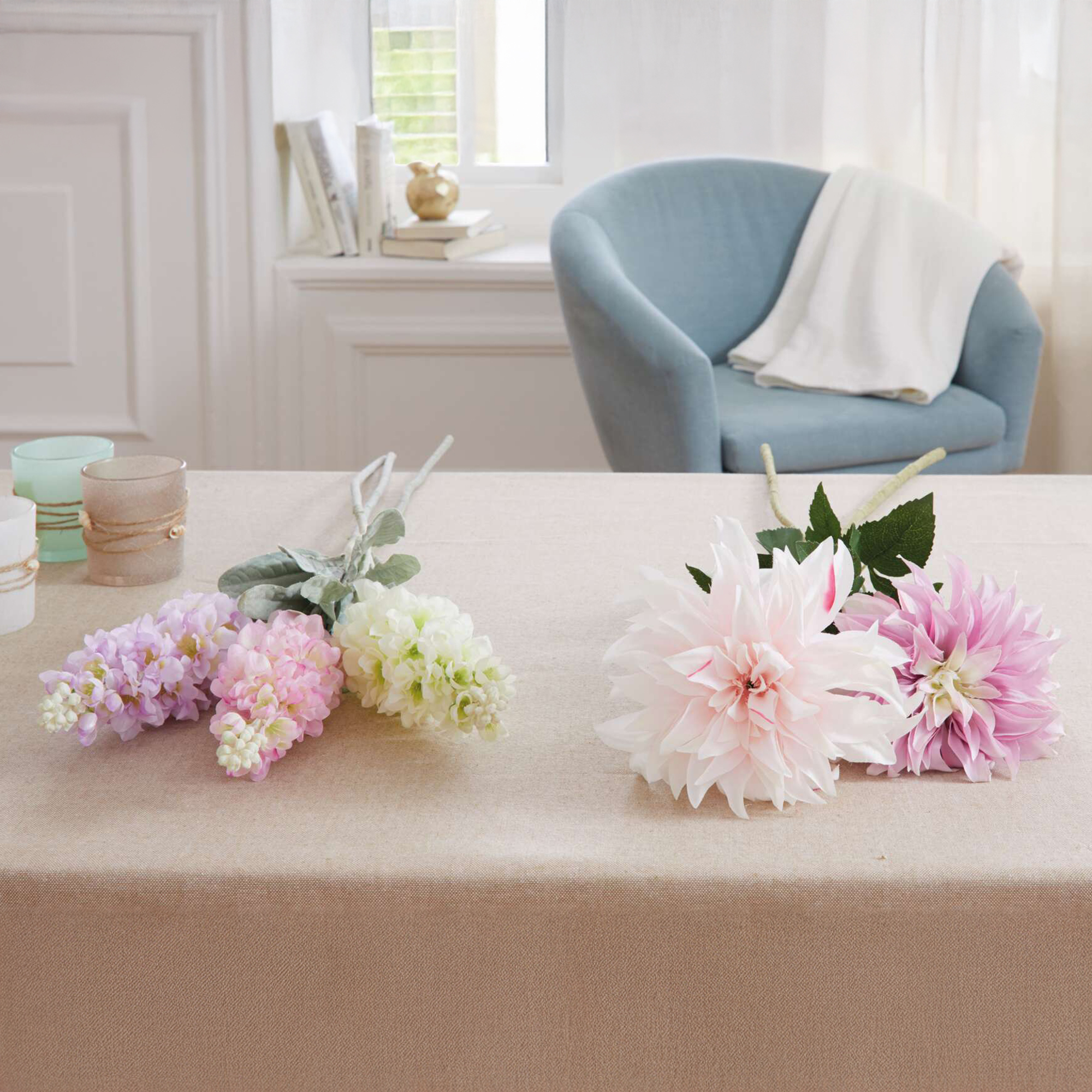 Acheter Lot de 2 fleurs "dahlia orchidée"  dans la boutique en ligne de Frank Flechtwaren pour Plantes artificielles