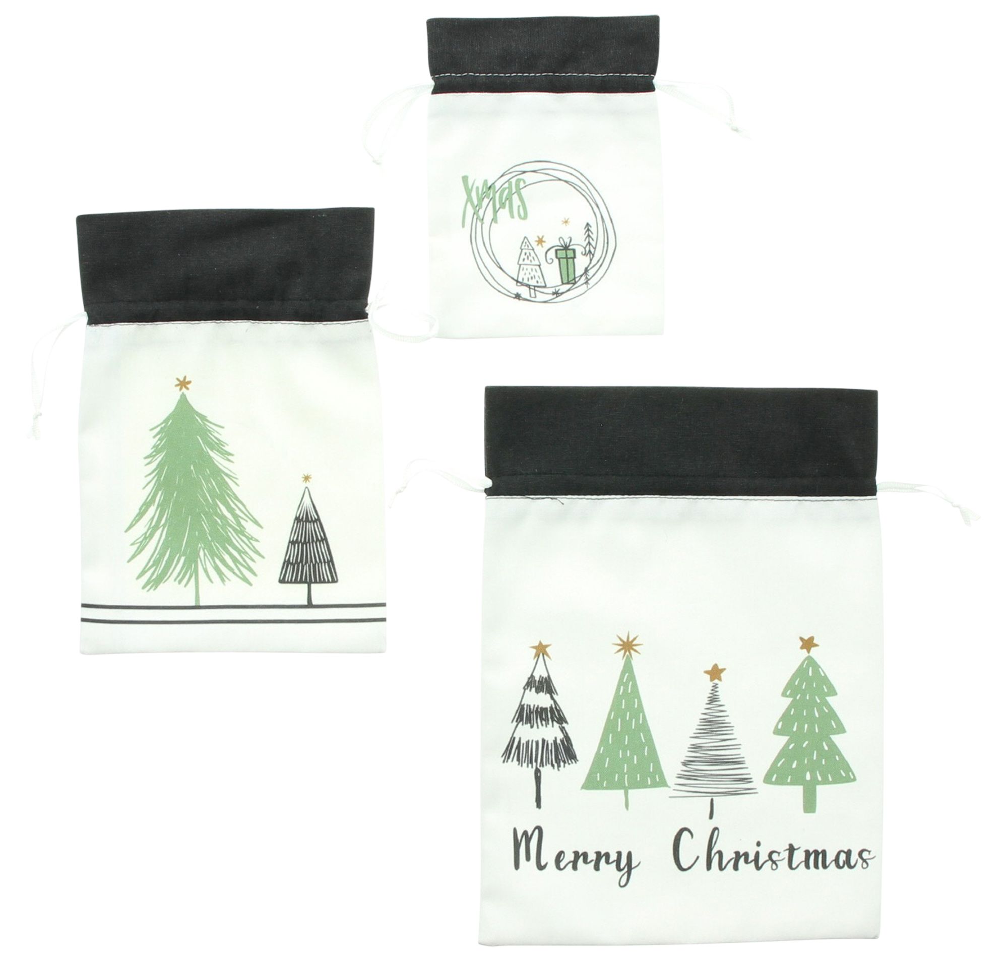 Acheter Lot de 3 pochettes cadeaux "XMAS"  dans la boutique en ligne de Frank Flechtwaren pour Sacs et sachets cadeaux