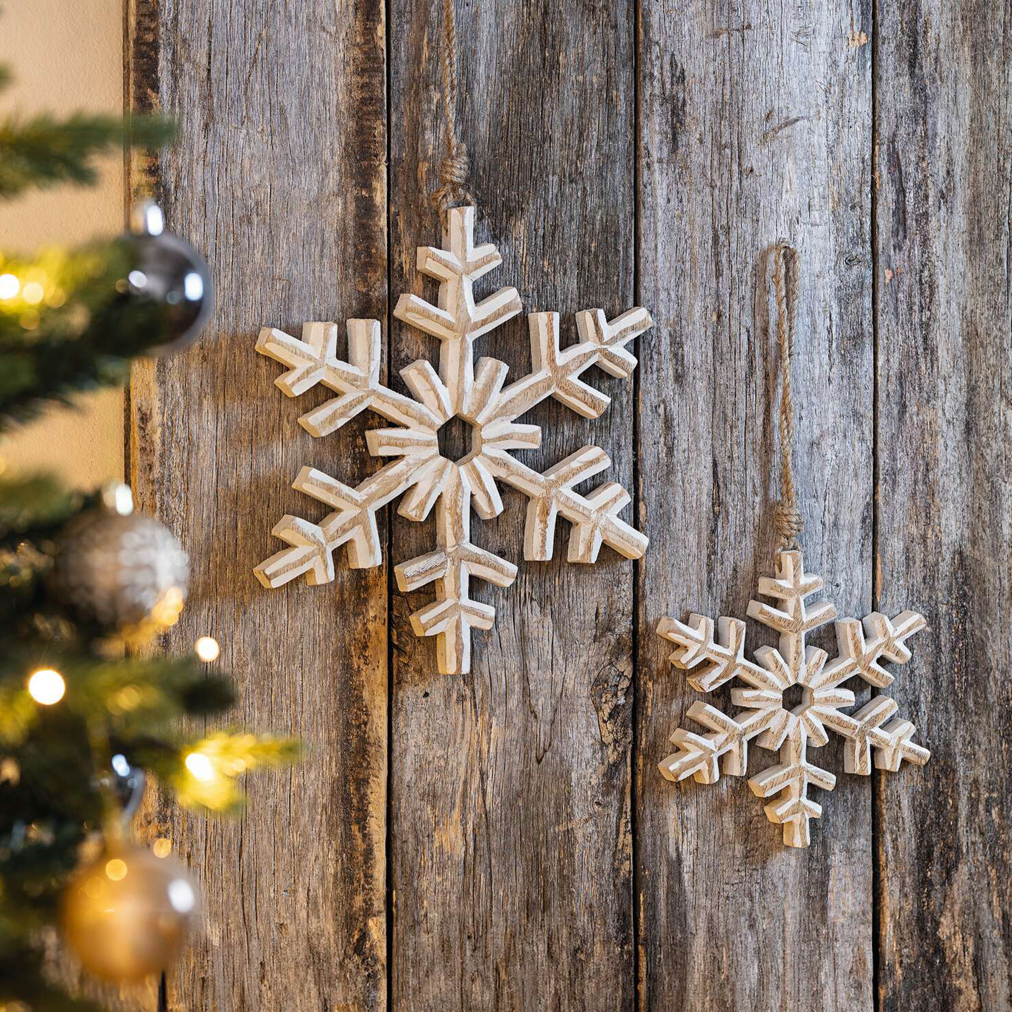 Acheter Lot de 2 suspensions "flocon de neige"  dans la boutique en ligne de Frank Flechtwaren