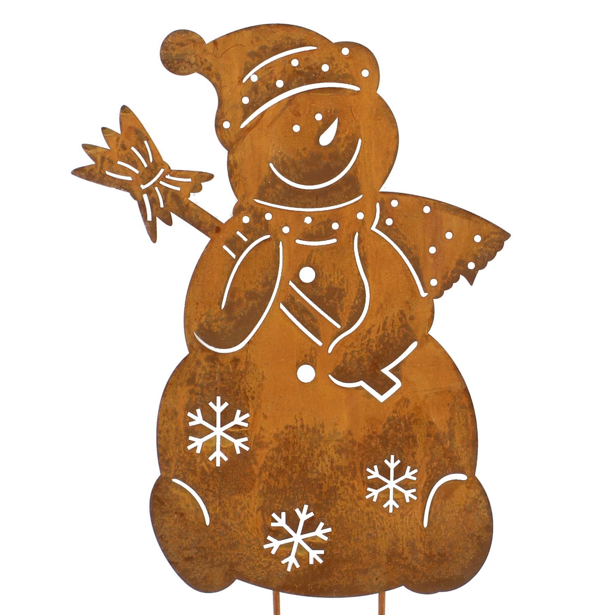 Acheter Pic de jardin "bonhomme de neige"  dans la boutique en ligne de Frank Flechtwaren pour Piques de jardin
