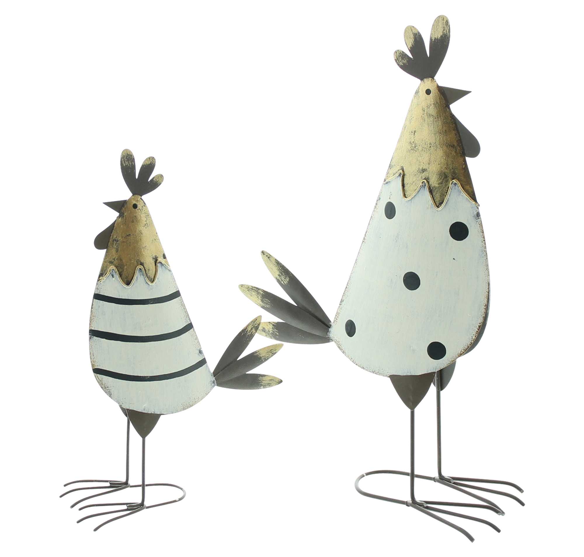 Acheter Lot de 2 figurines "poule &amp; coq"  dans la boutique en ligne de Frank Flechtwaren pour Lapin &amp; co