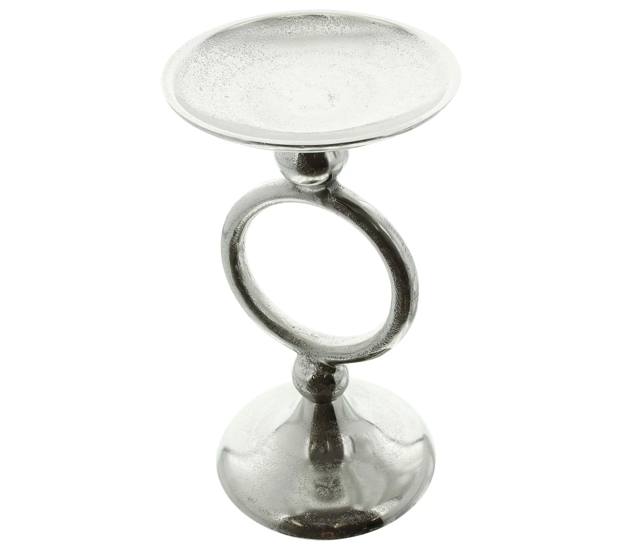 Acheter Support à bougie "cercle argenté"  dans la boutique en ligne de Frank Flechtwaren pour Bougeoirs