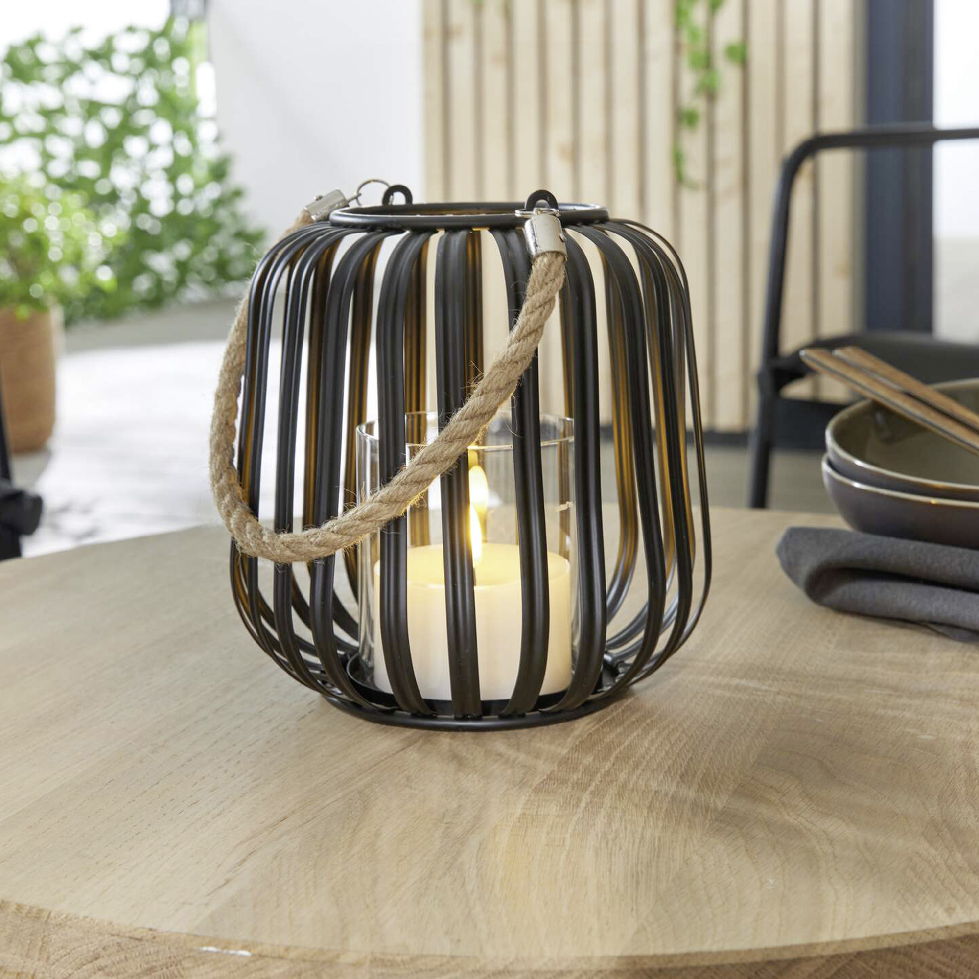 Acheter Photophore "Black"  dans la boutique en ligne de Frank Flechtwaren