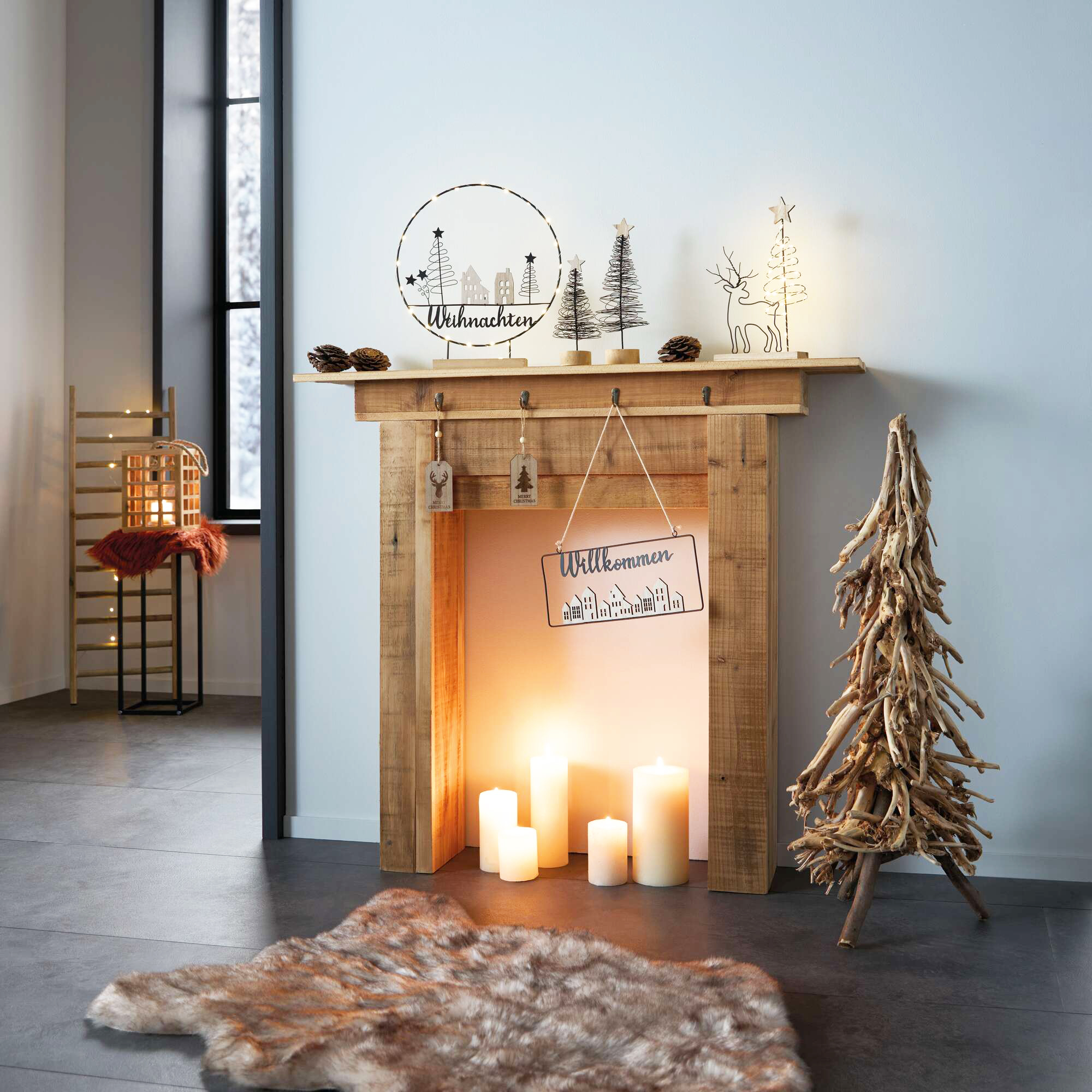 Acheter Décoration LED "forêt d'hiver"  dans la boutique en ligne de Frank Flechtwaren pour Sapins