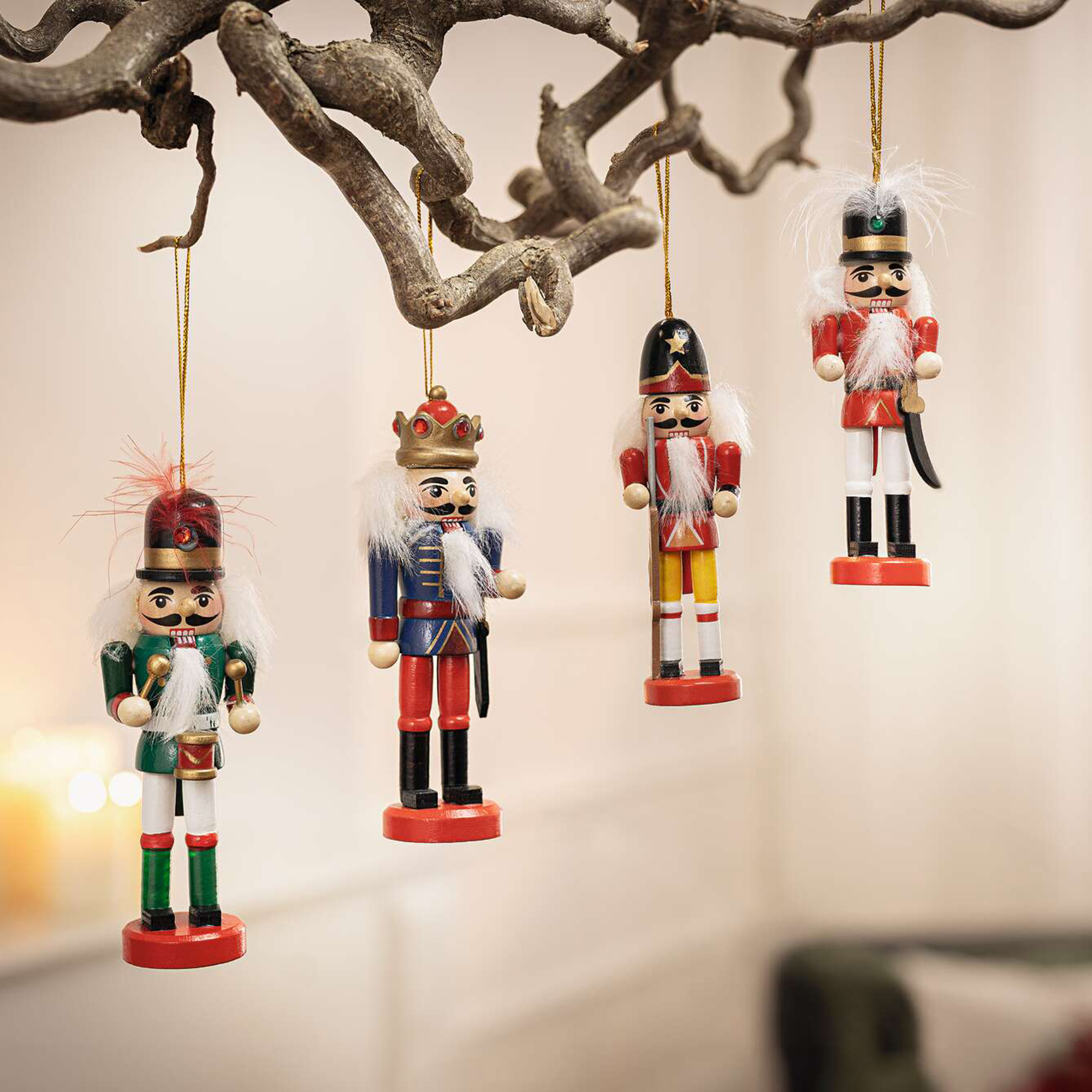 Acheter Lot de 4 suspensions "casse-noisette"  dans la boutique en ligne de Frank Flechtwaren pour Décorations pour sapins de Noël