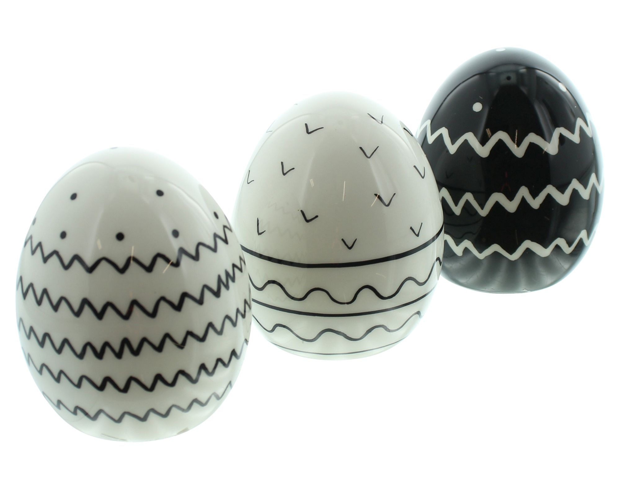 Acheter Lot de 3 oeufs de décoration "motif"  dans la boutique en ligne de Frank Flechtwaren pour Oeufs Pâques