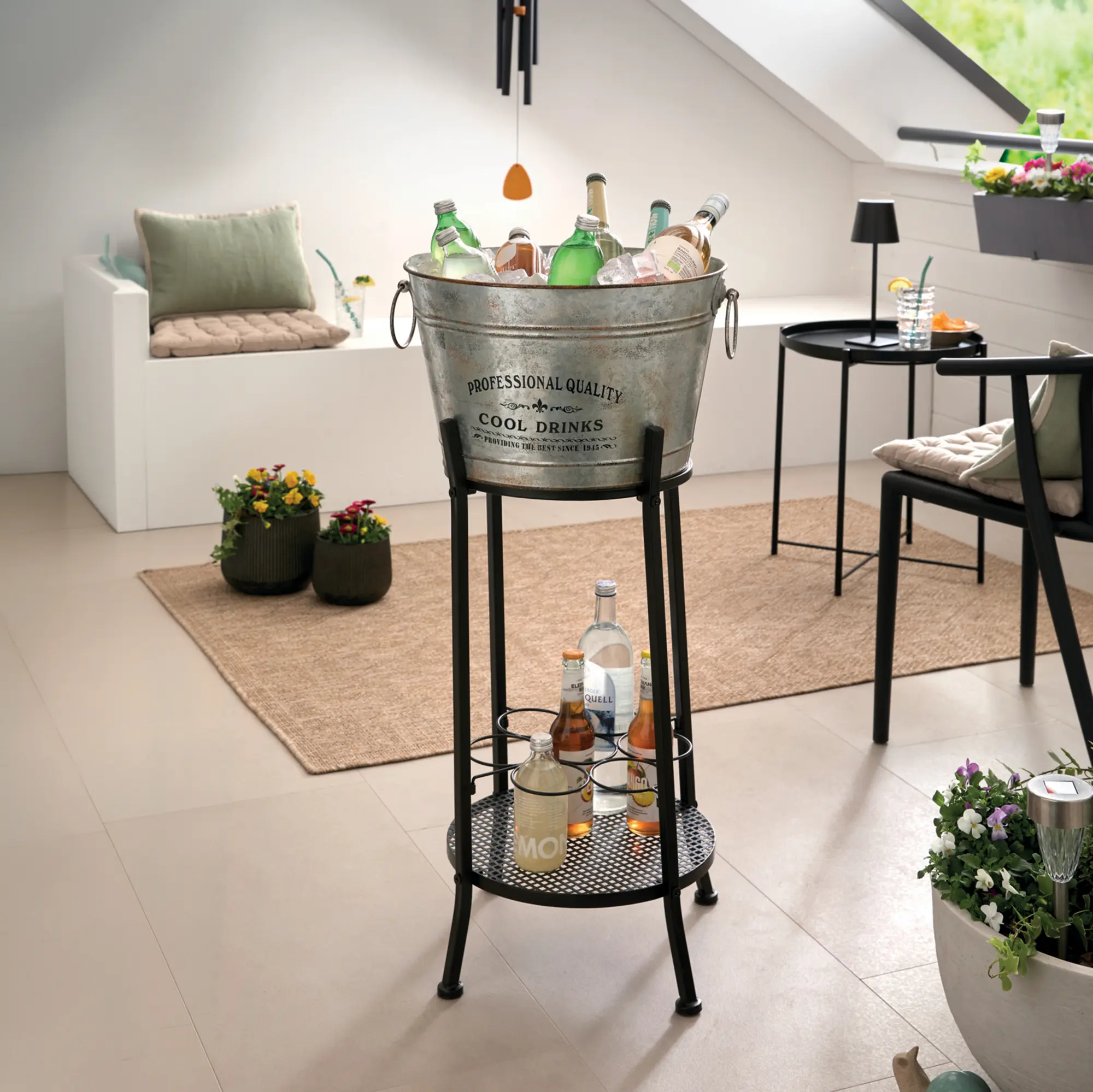 Acheter Présentoir à boissons "Cool Drinks", 2 pièces  dans la boutique en ligne de Frank Flechtwaren pour Barbecue &amp; détente