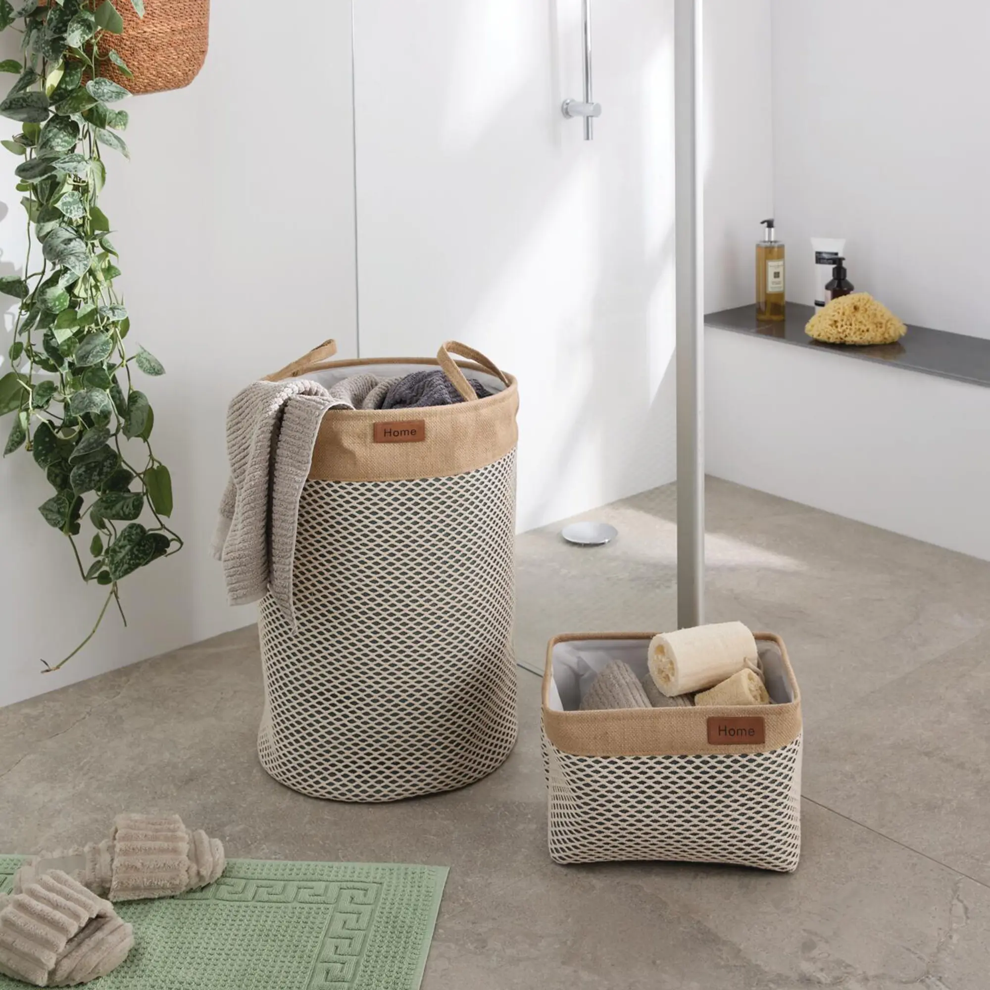 Acheter Panier en tissu "Home" PM  dans la boutique en ligne de Frank Flechtwaren pour Salle de bain