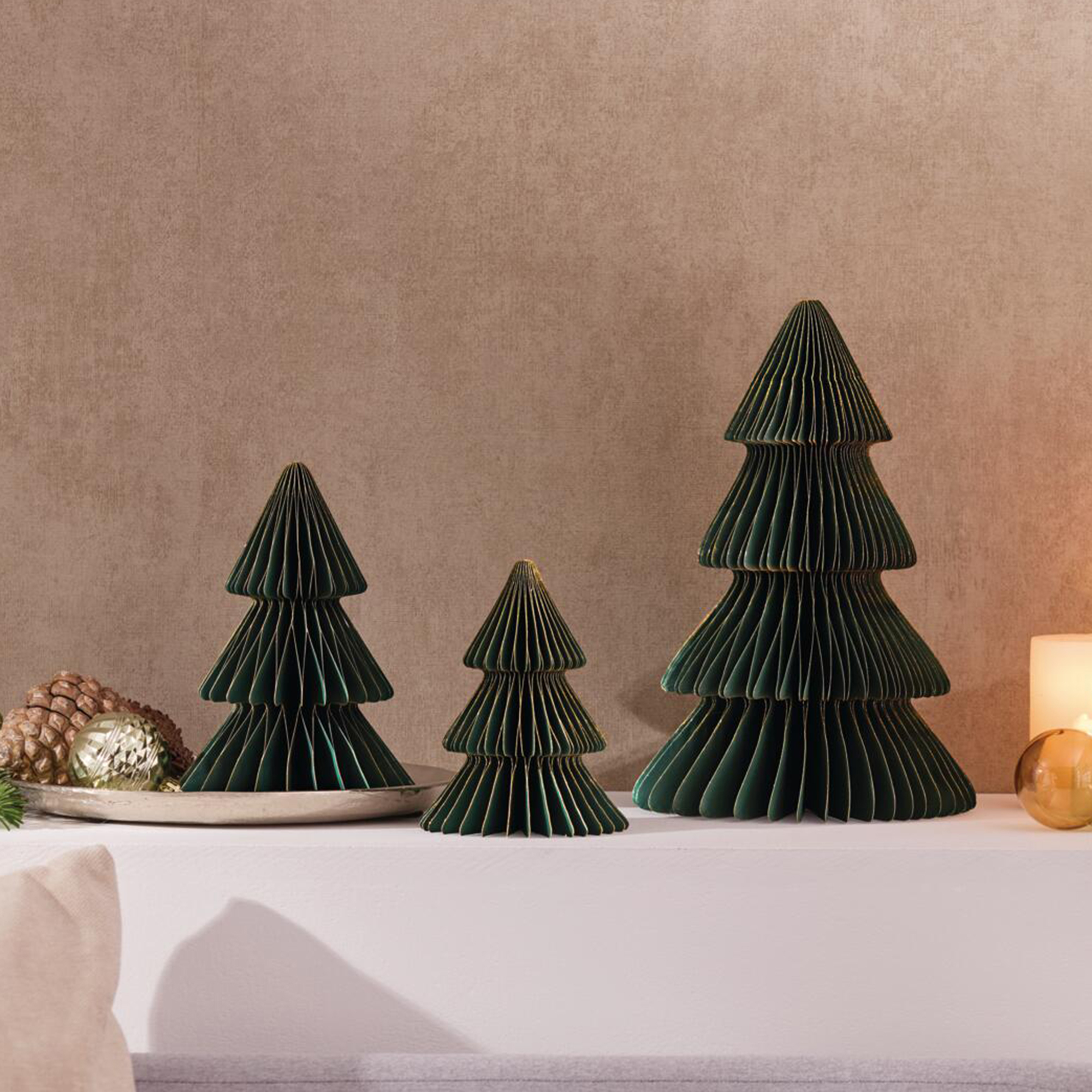 Acheter Sapin décoratif « effet éventail », lot de 3 dans la boutique en ligne de Frank Flechtwaren pour Sapins