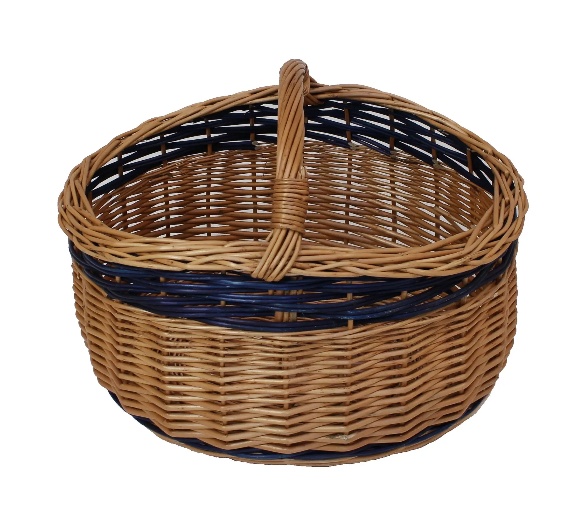 Acheter Panier à courses "nature/bleu"  dans la boutique en ligne de Frank Flechtwaren pour Paniers à provisions
