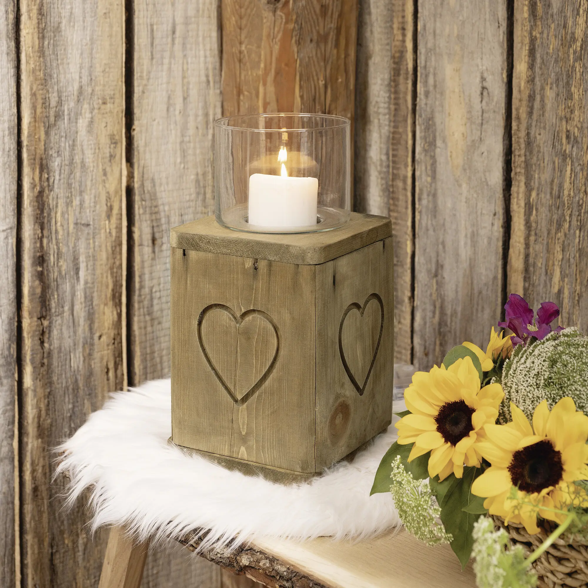 Acheter Colonne photophore "coeur"  dans la boutique en ligne de Frank Flechtwaren