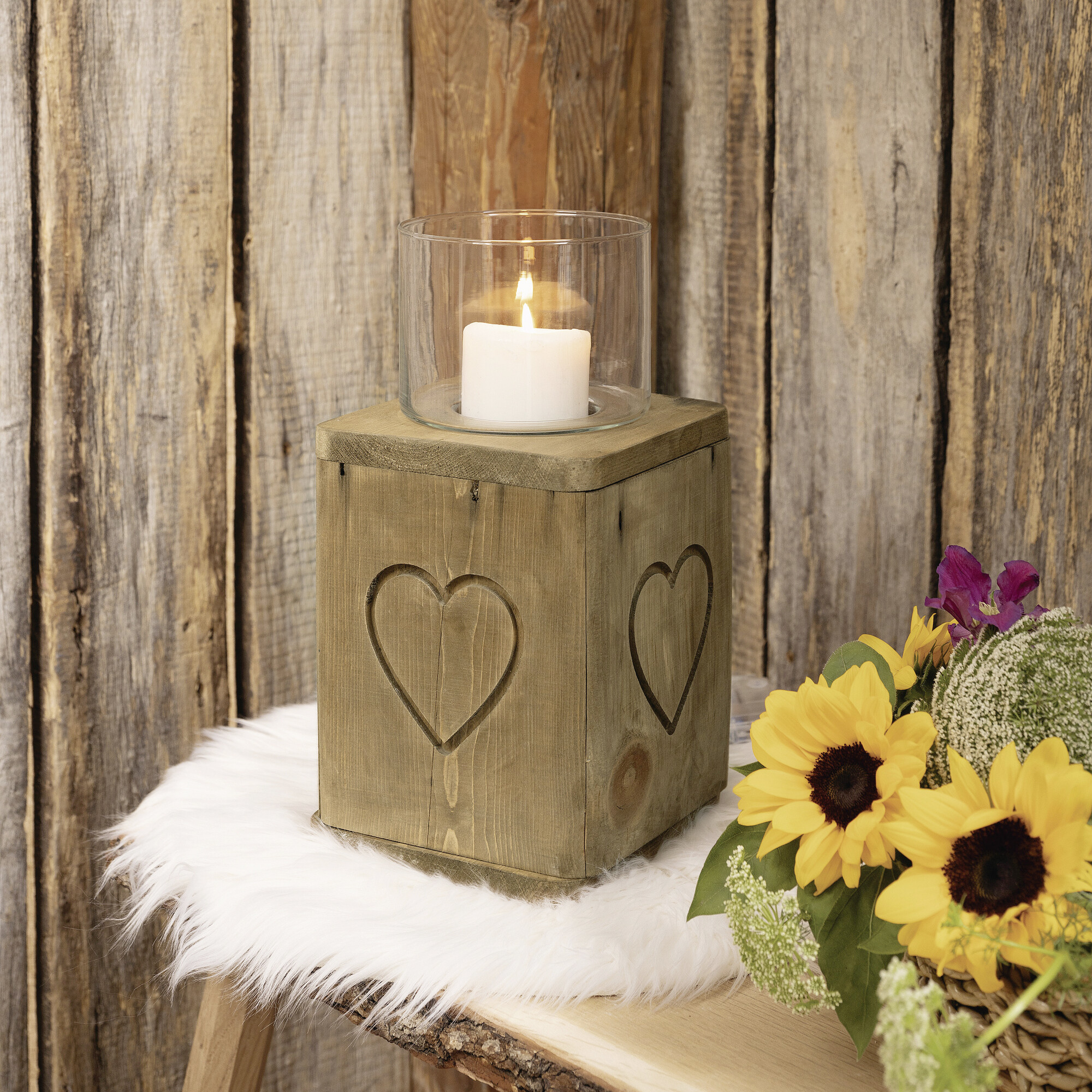 Acheter Colonne photophore "coeur"  dans la boutique en ligne de Frank Flechtwaren