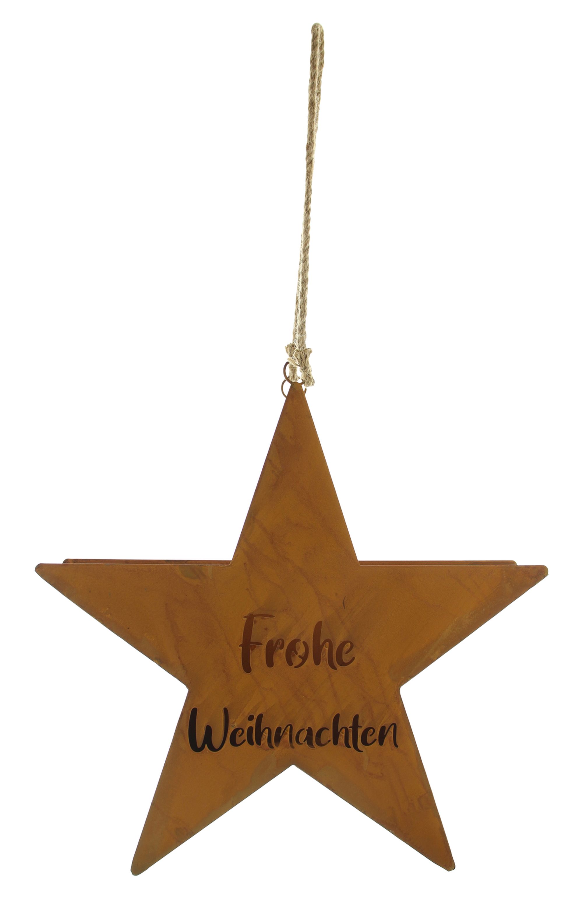 Acheter Étoile "Frohe weihnachten", grande  dans la boutique en ligne de Frank Flechtwaren pour Étoiles