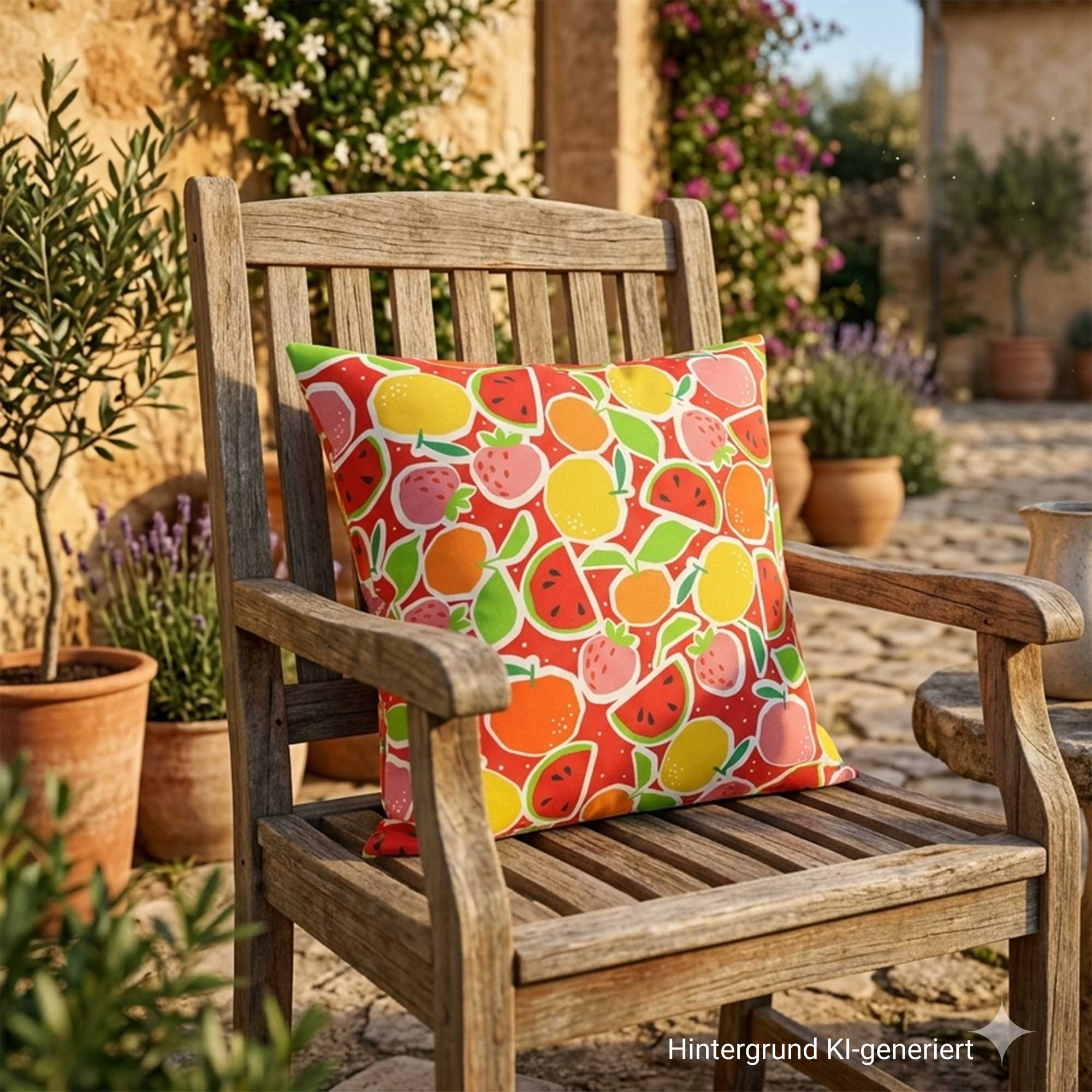 Acheter Housse de coussin "Tutti Frutti"  dans la boutique en ligne de Frank Flechtwaren