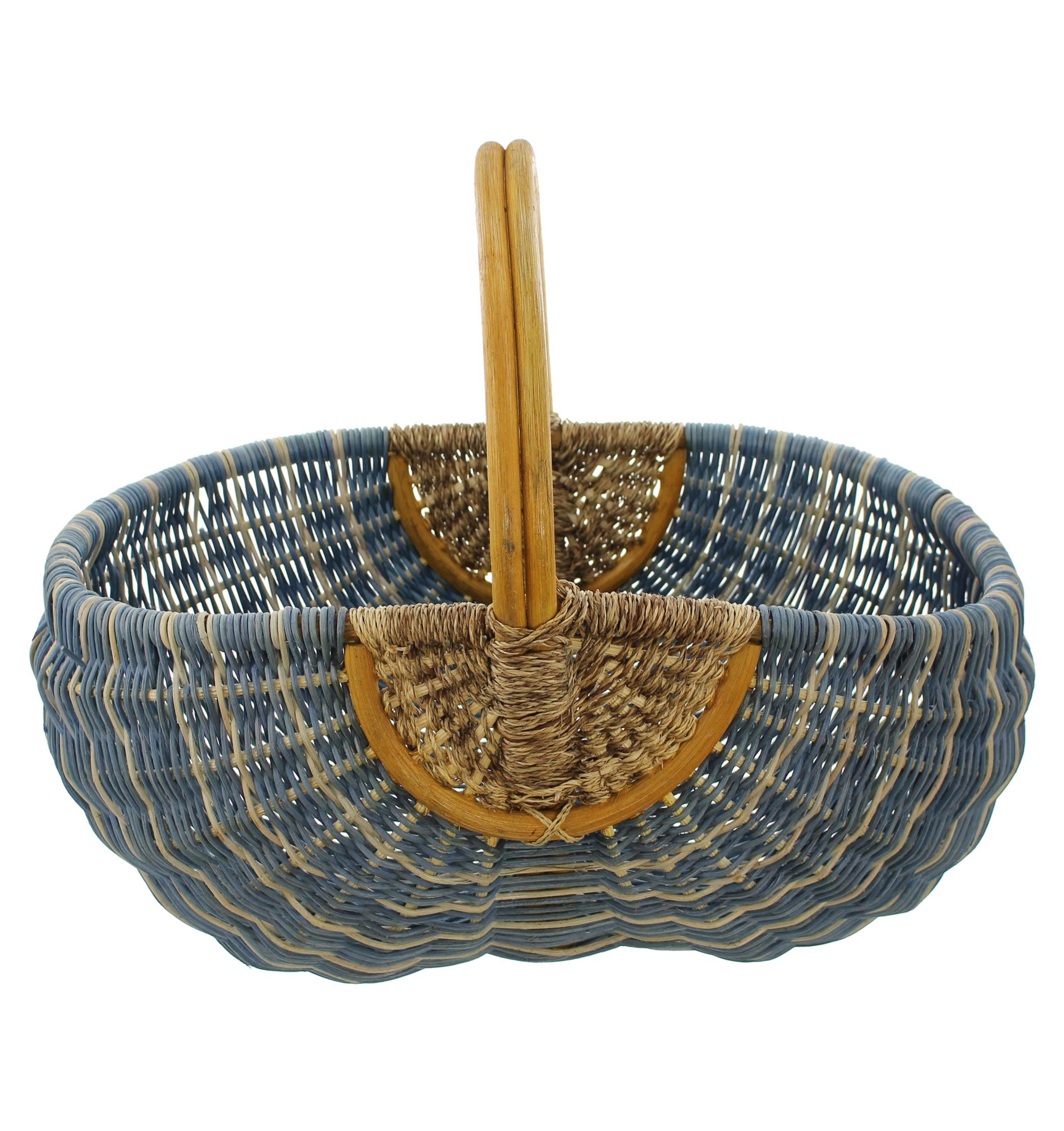 Acheter Panier à courses "bleu/nature" dans la boutique en ligne de Frank Flechtwaren pour Paniers à provisions Acheter Panier à courses "bleu/nature" dans la boutique en ligne de Frank Flechtwaren pour Paniers à provisions