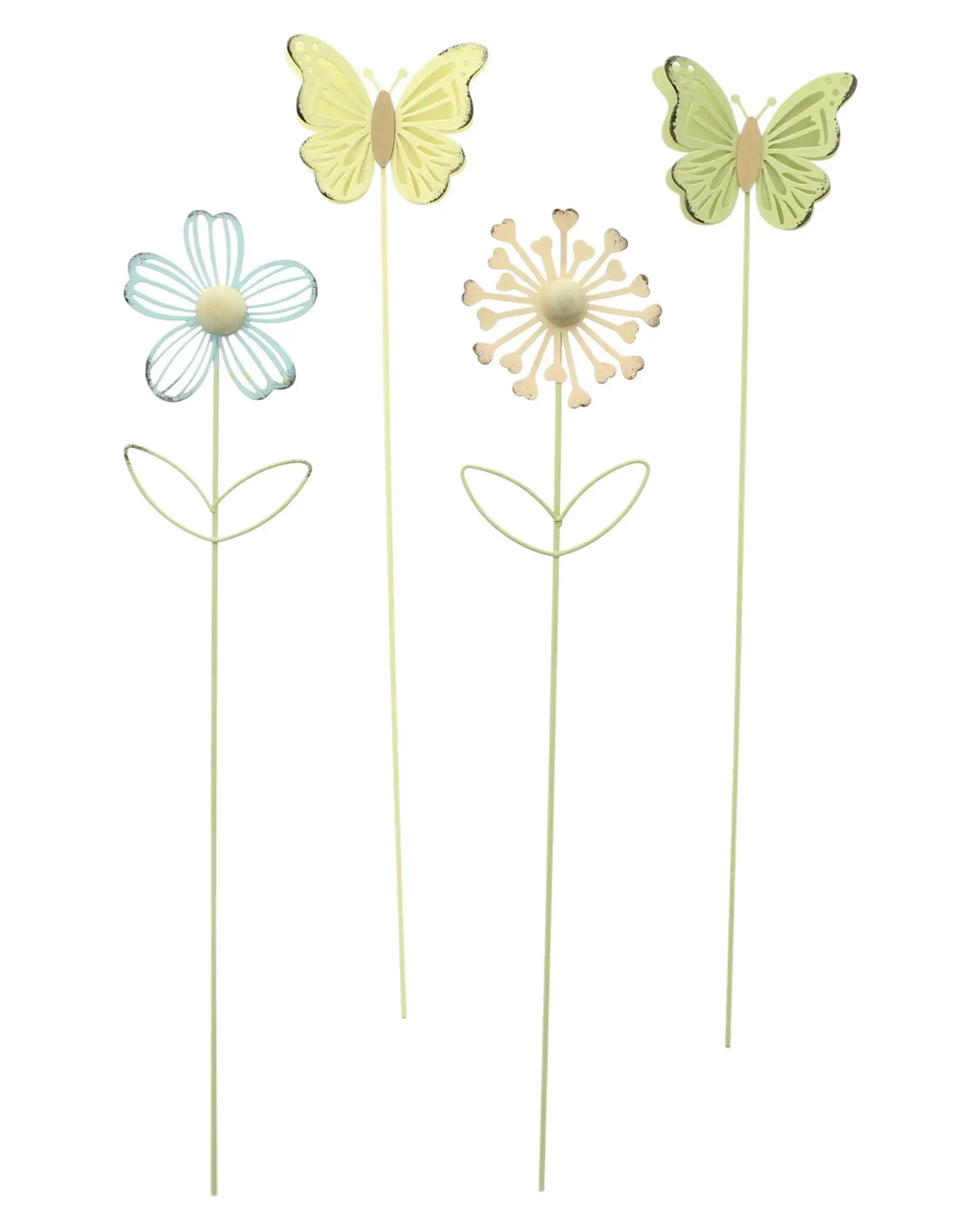 Acheter Lot de 4 pics "fleur &amp; papillon"  dans la boutique en ligne de Frank Flechtwaren pour Pâques