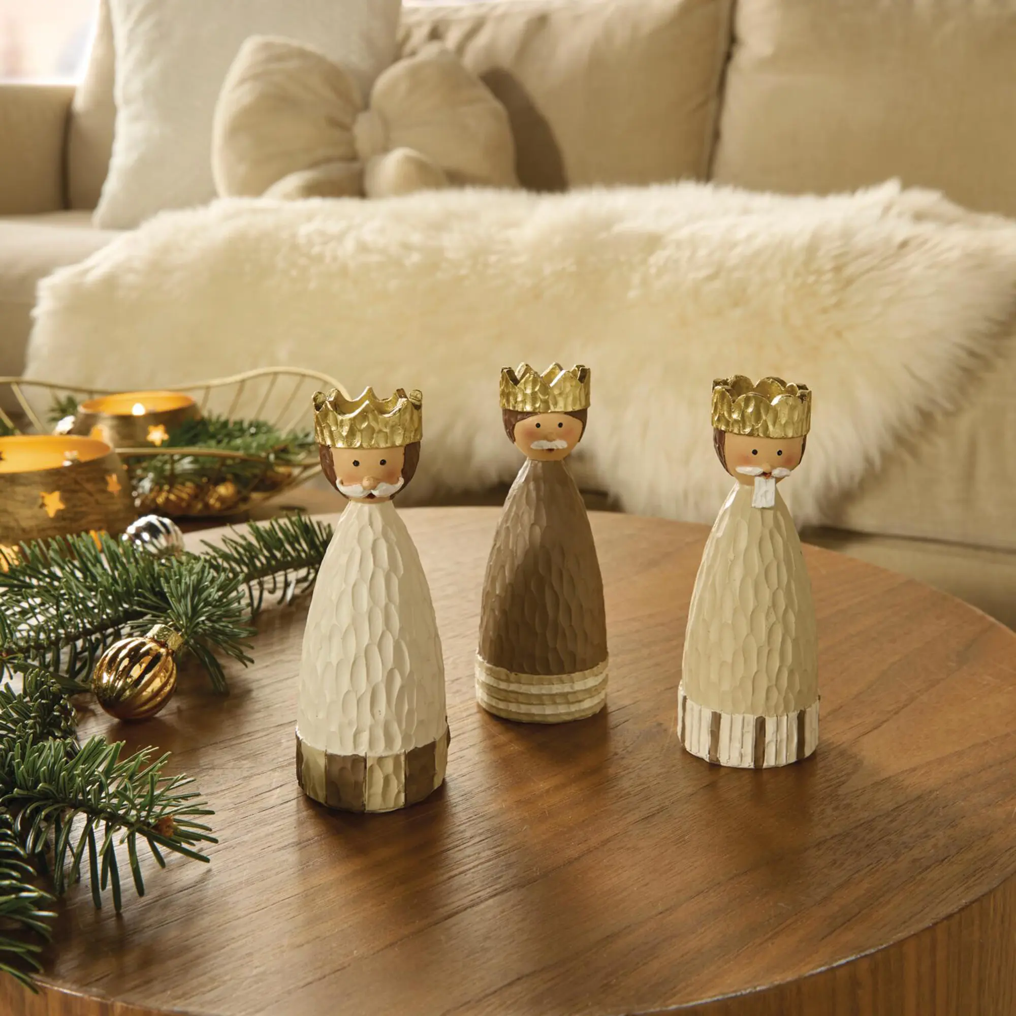 Acheter Figurine décorative « Roi à la couronne d'or », lot de 3 dans la boutique en ligne de Frank Flechtwaren