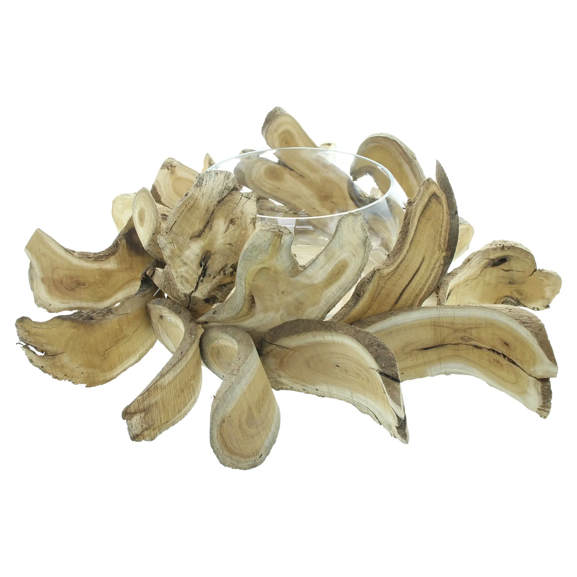 Acheter Photophore "Disques en bois"  dans la boutique en ligne de Frank Flechtwaren pour Un air de vacances