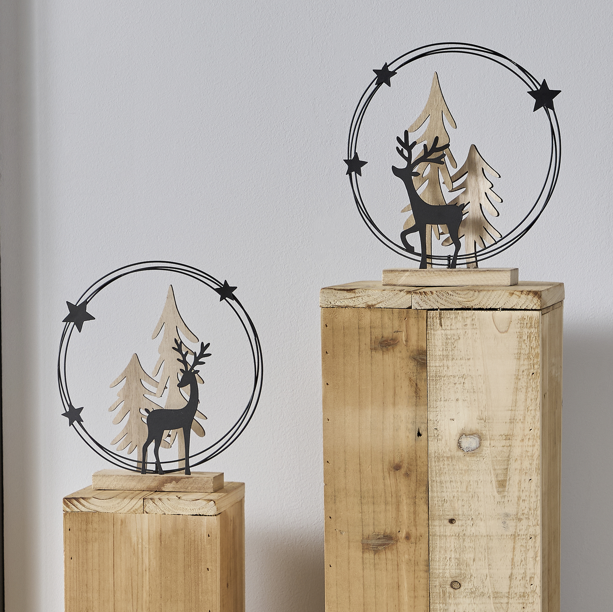 Acheter Lot de 2 décorations de Noël "forêt d'hiver"  dans la boutique en ligne de Frank Flechtwaren